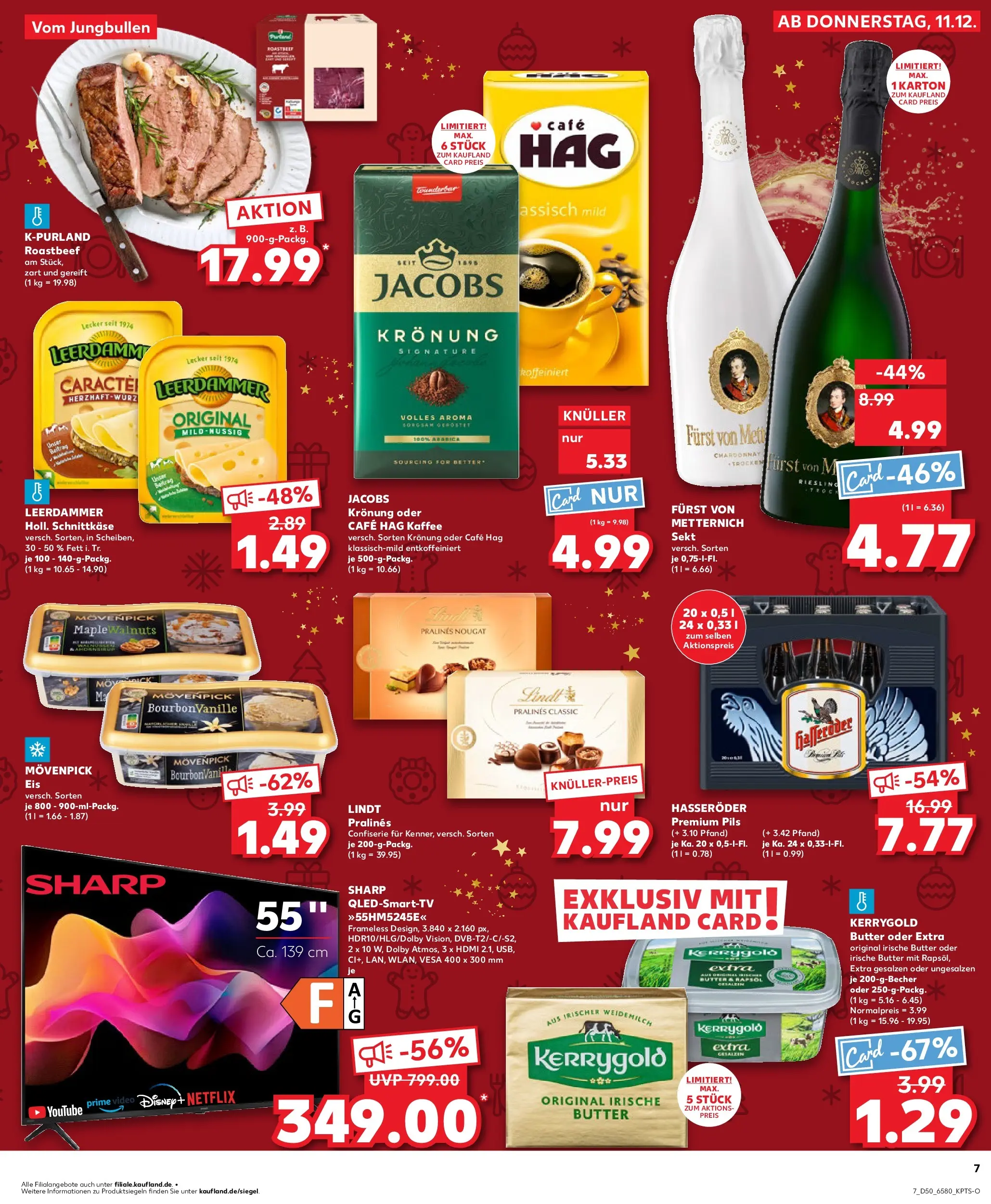 Prospekt Kaufland ab 14.12.2025 » Angebote Online zum Blättern | Seite: 7 | Produkte: Kaffee, Rapsöl, Roastbeef, Lindt
