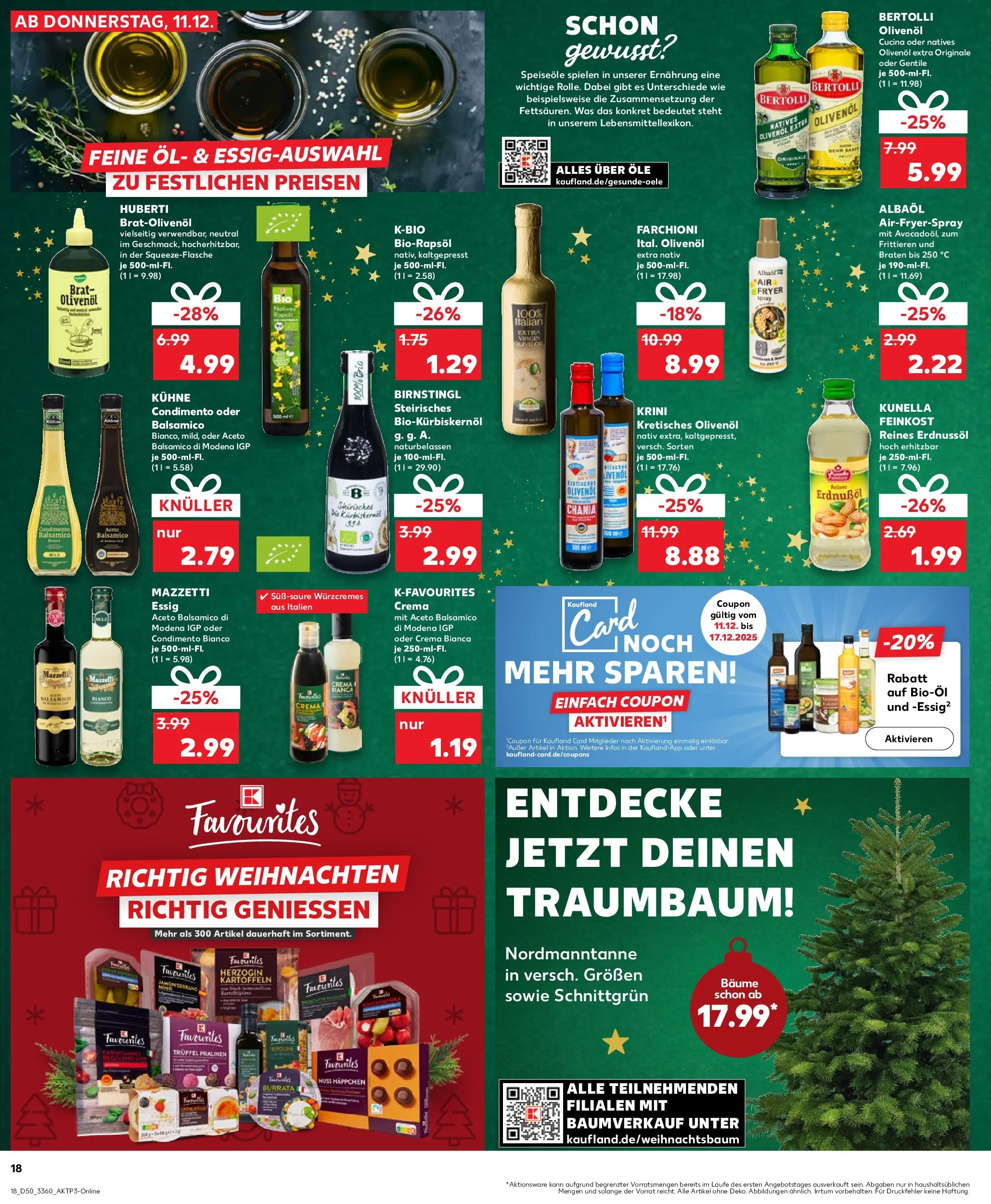 Prospekt Kaufland ab 14.12.2025 » Angebote Online zum Blättern | Seite: 18 | Produkte: Öl, Essig, Olivenol, Bertolli olivenol