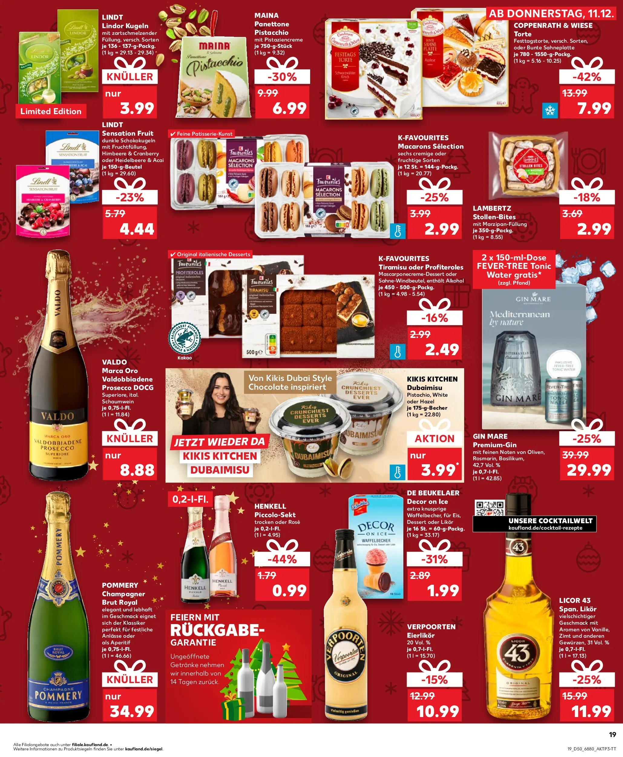 Prospekt Kaufland ab 14.12.2025 » Angebote Online zum Blättern | Seite: 19 | Produkte: Likör, Himbeere, Lindt, Gin