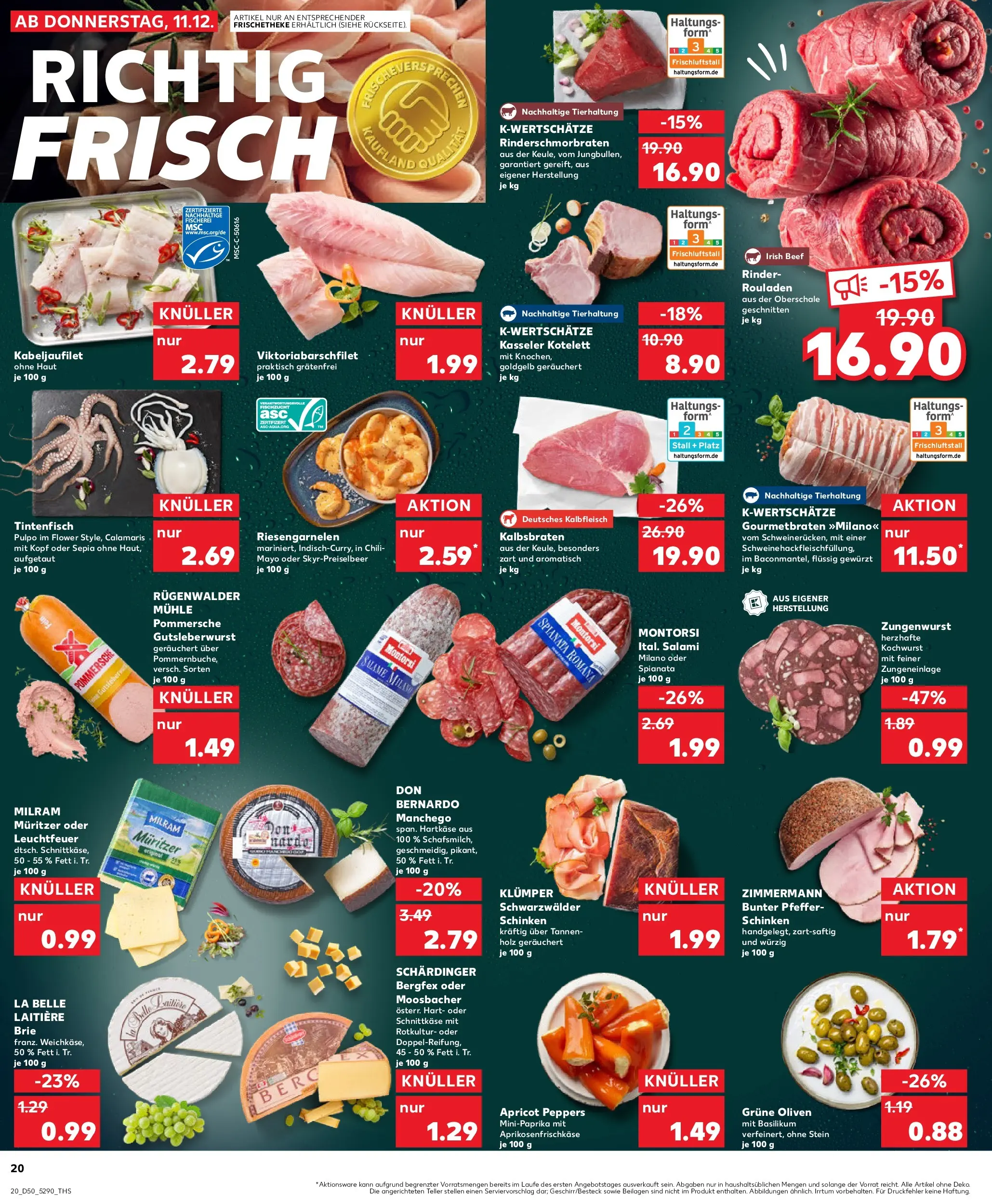 Prospekt Kaufland ab 14.12.2025 » Angebote Online zum Blättern | Seite: 20 | Produkte: Milram, Pfeffer, Chili, Schinken