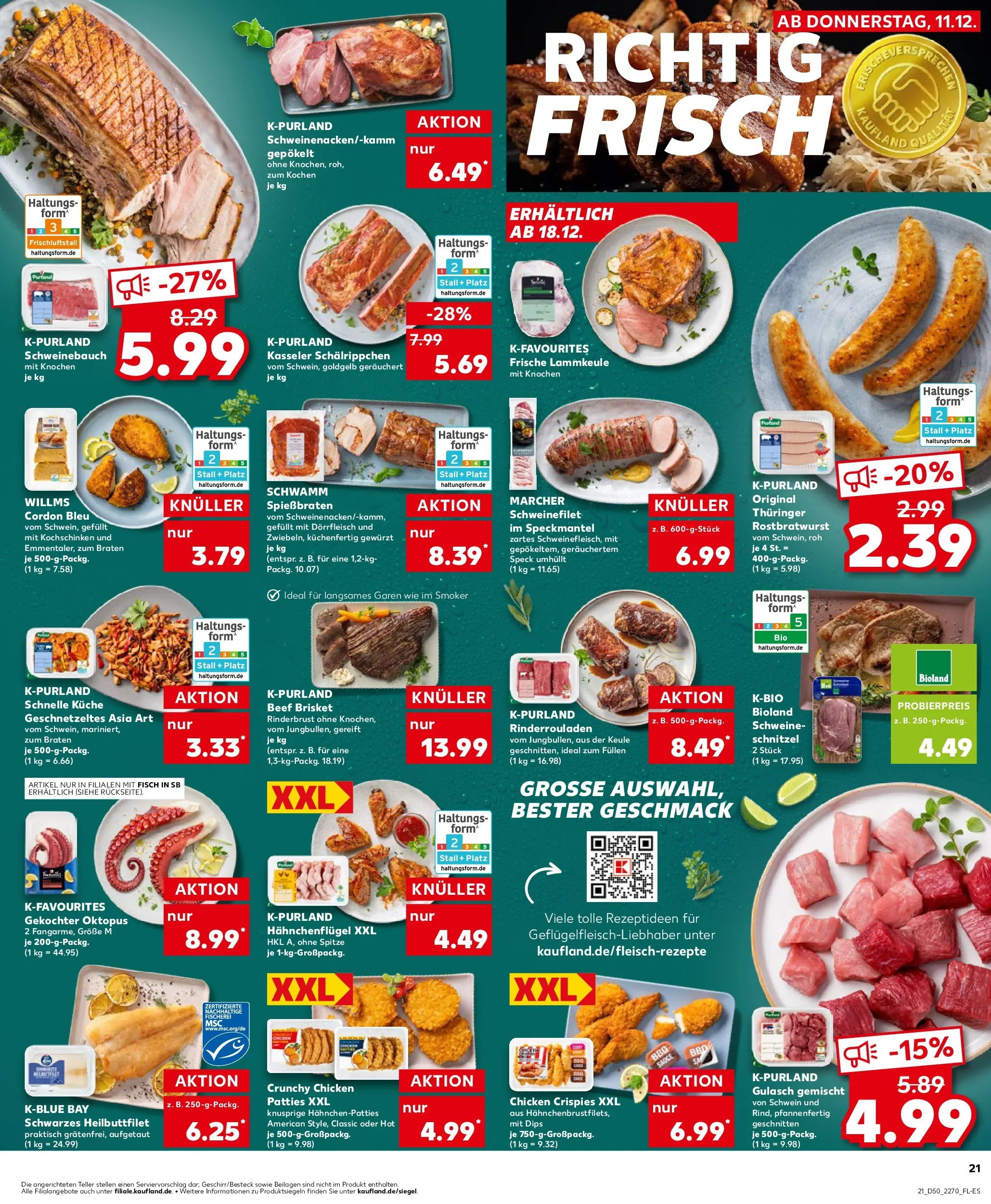 Prospekt Kaufland ab 14.12.2025 » Angebote Online zum Blättern | Seite: 21 | Produkte: Küche, Schnitzel, Schweinefilet, Gulasch