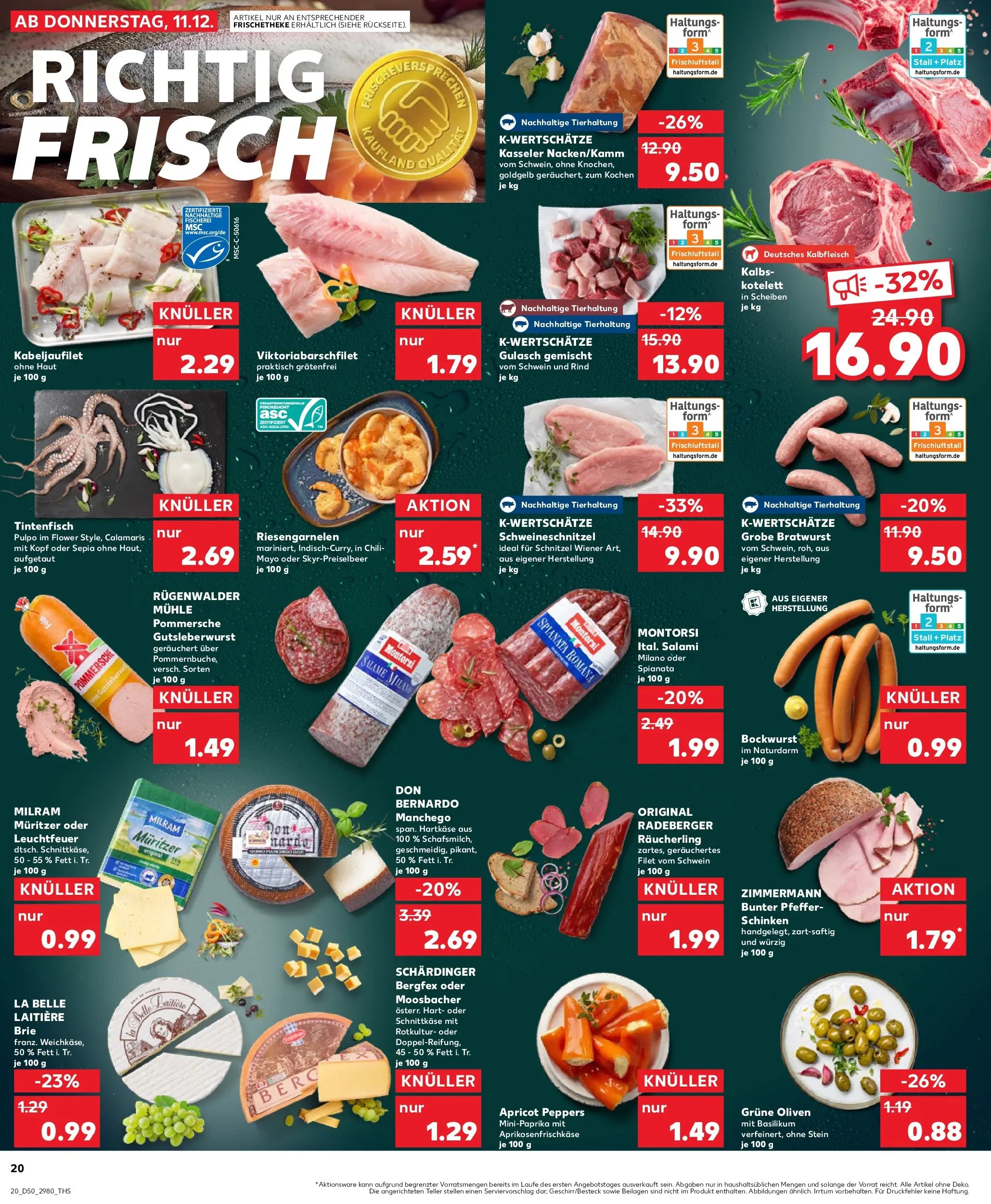 Prospekt Kaufland ab 14.12.2025 » Angebote Online zum Blättern | Seite: 20 | Produkte: Bockwurst, Mühle, Bratwurst, Salami