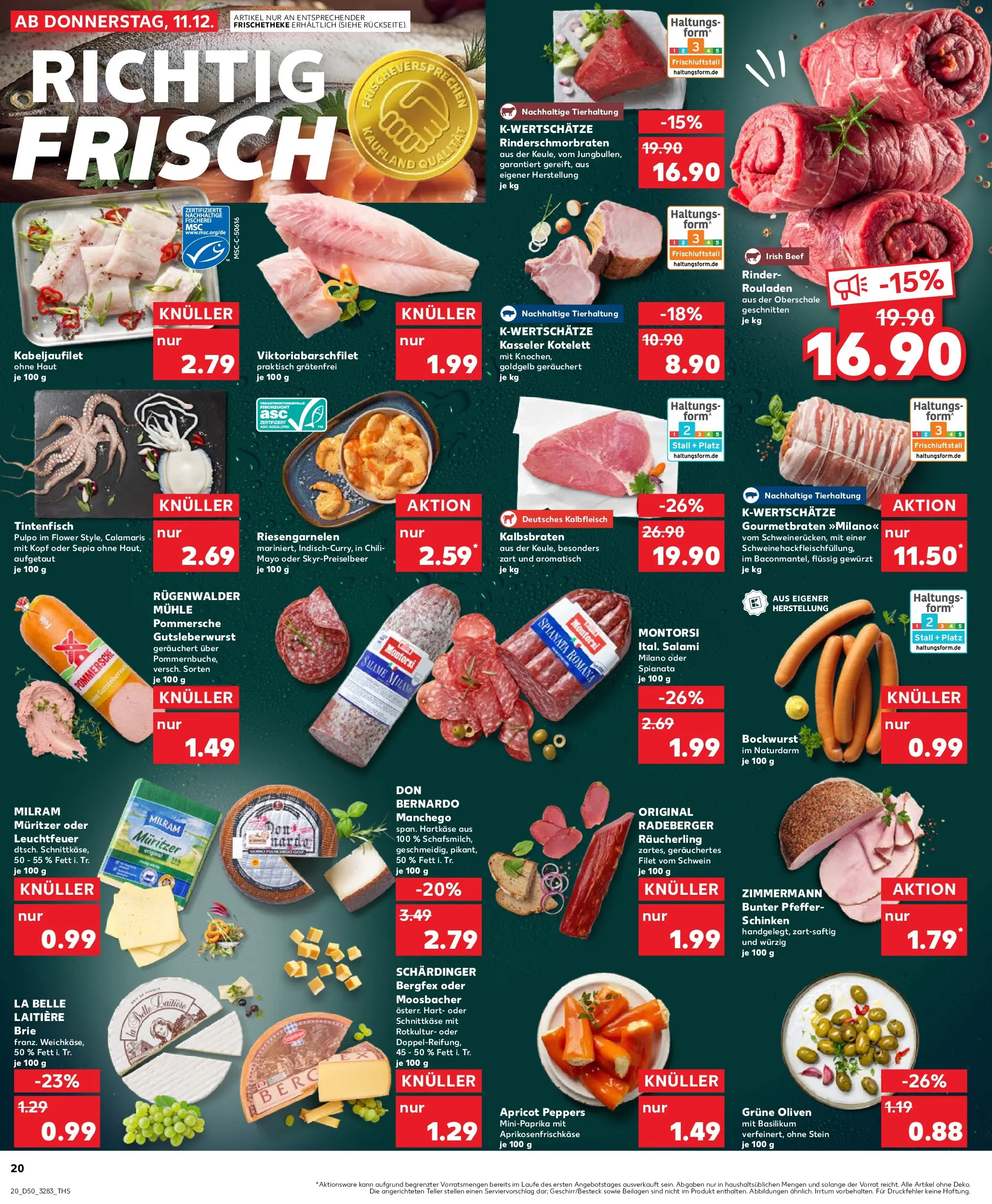 Prospekt Kaufland ab 14.12.2025 » Angebote Online zum Blättern | Seite: 20 | Produkte: Bockwurst, Mühle, Tintenfisch, Pfeffer