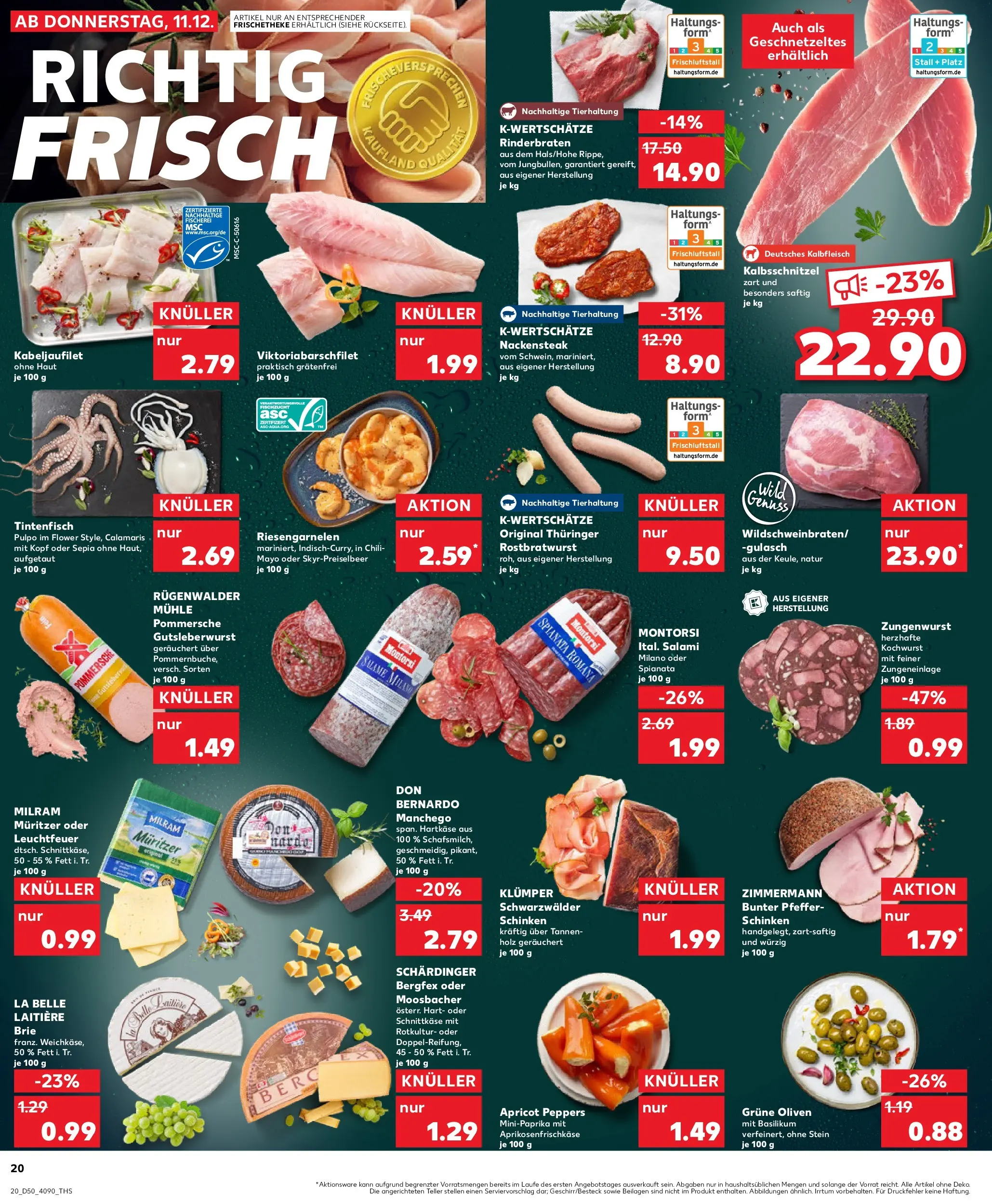 Prospekt Kaufland ab 14.12.2025 » Angebote Online zum Blättern | Seite: 20 | Produkte: Rinderbraten, Mühle, Salami, Schinken