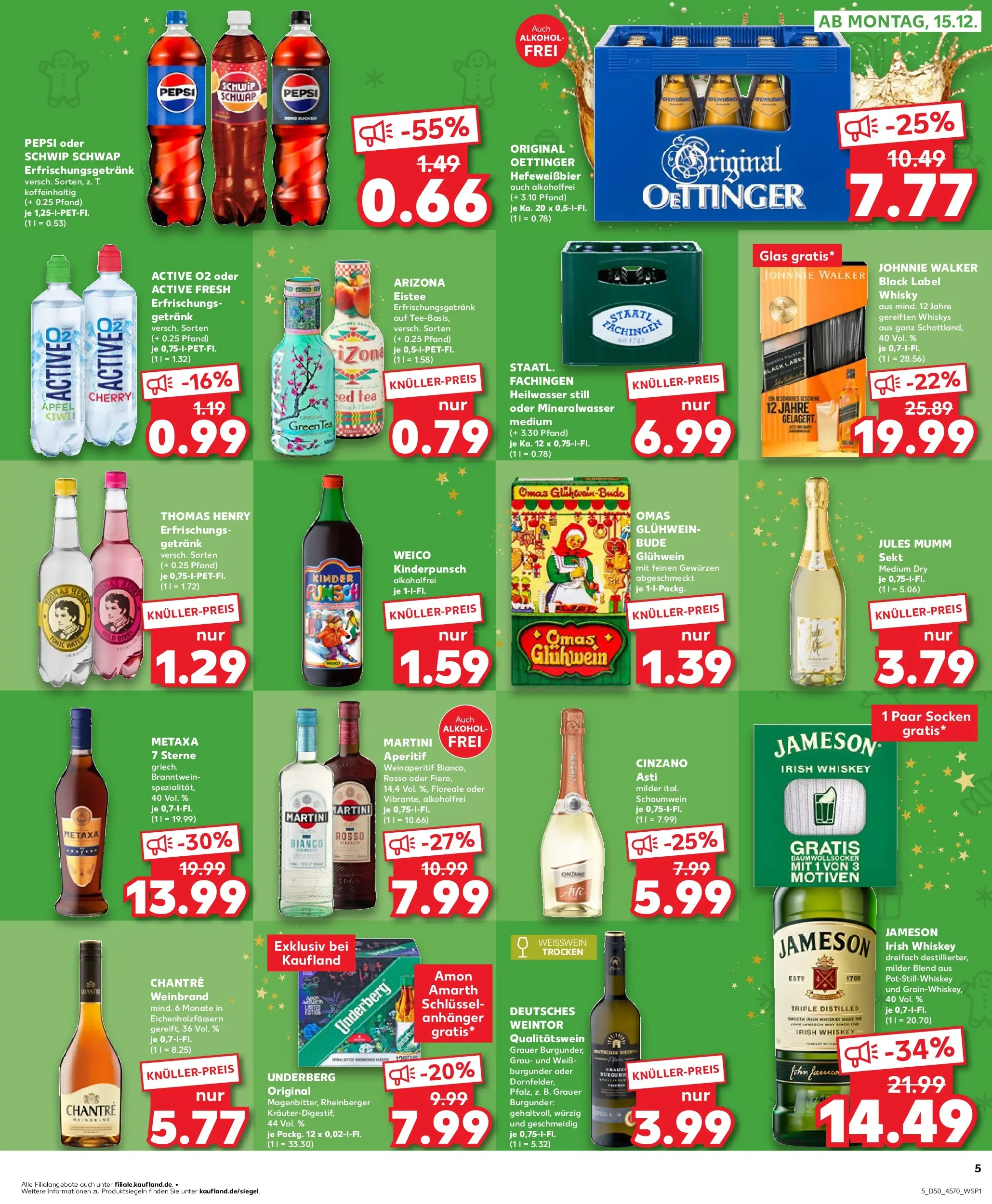 Prospekt Kaufland ab 14.12.2025 » Angebote Online zum Blättern | Seite: 5 | Produkte: Mixer, Weißwein, Oettinger, Jules mumm