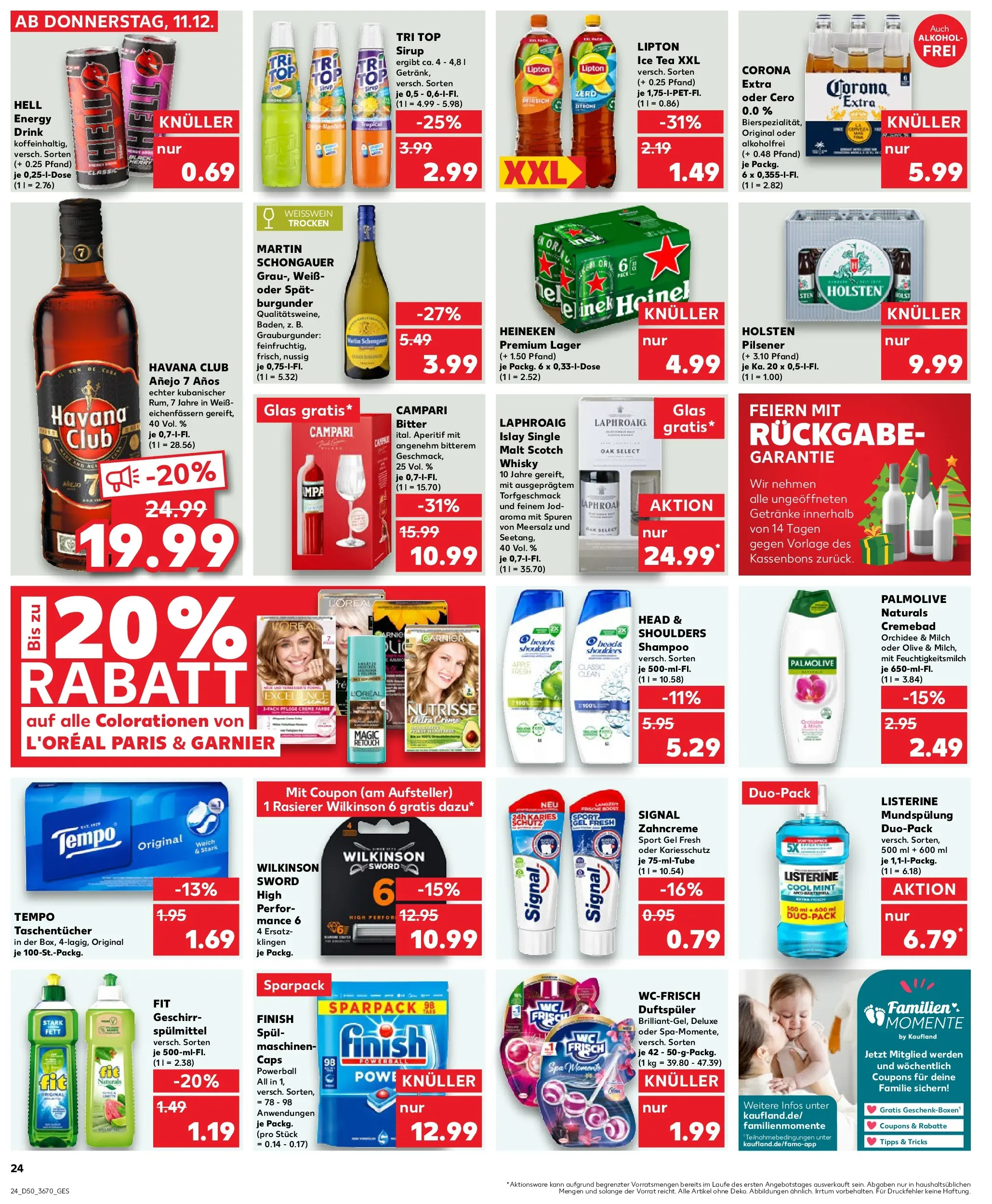 Prospekt Kaufland ab 14.12.2025 » Angebote Online zum Blättern | Seite: 24 | Produkte: Top, Havana club, Orchidee, Pfirsich