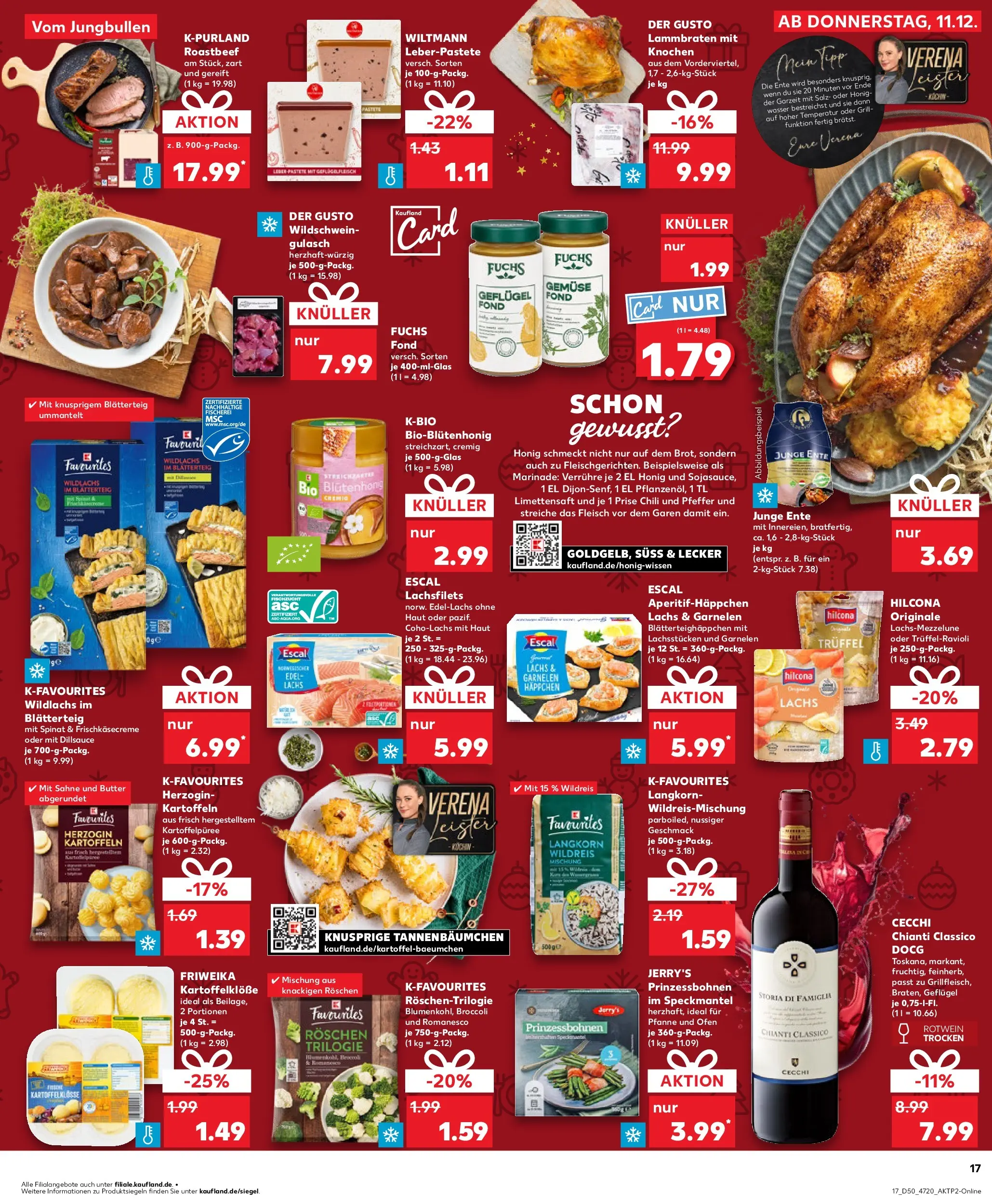 Prospekt Kaufland ab 14.12.2025 » Angebote Online zum Blättern | Seite: 17 | Produkte: Butter, Roastbeef, Wasser, Ente