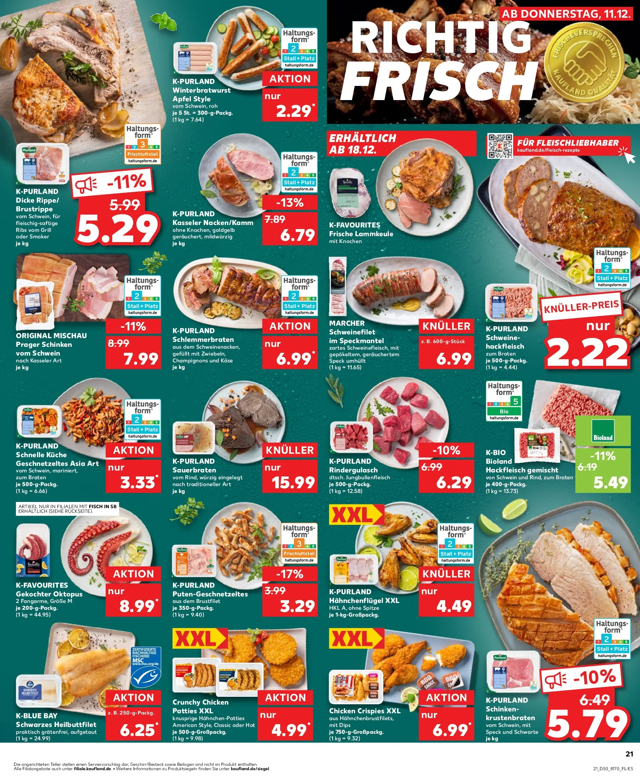 Prospekt Kaufland ab 14.12.2025 » Angebote Online zum Blättern | Seite: 21 | Produkte: Grill, Küche, Schweinefilet, Champignons