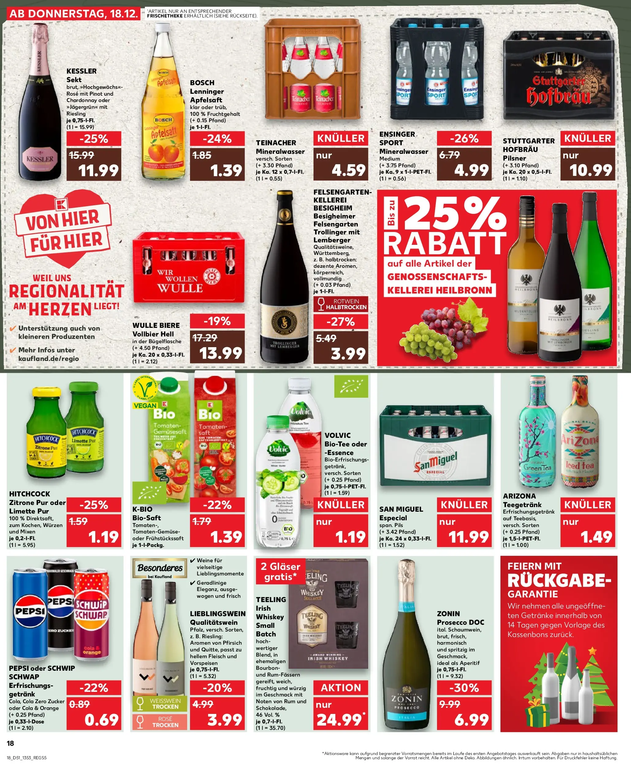 Prospekt Kaufland ab 18.12.2025 » Angebote Online zum Blättern | Seite: 18 | Produkte: Rum, Apfelsaft, Apple, Prosecco