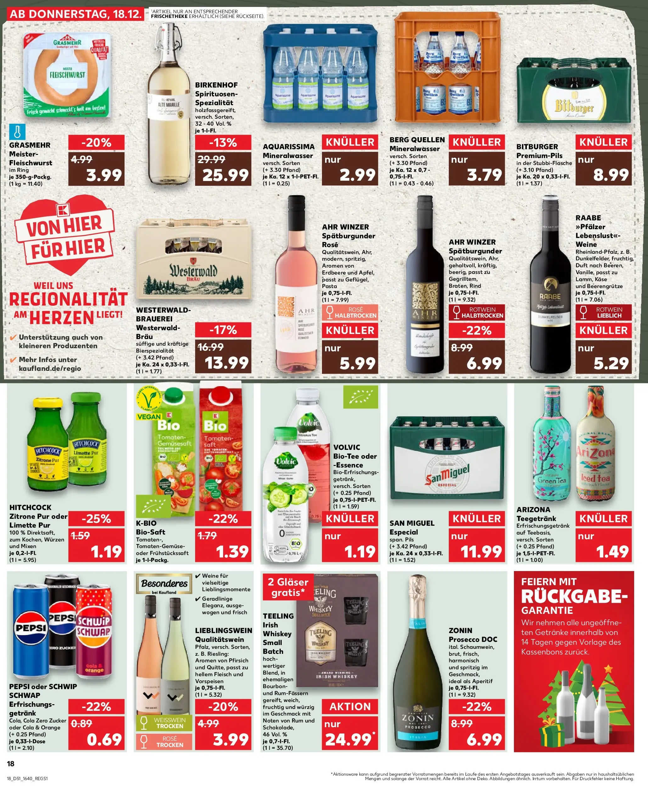 Prospekt Kaufland ab 18.12.2025 » Angebote Online zum Blättern | Seite: 18 | Produkte: Rum, Duft, Tomaten, Pasta