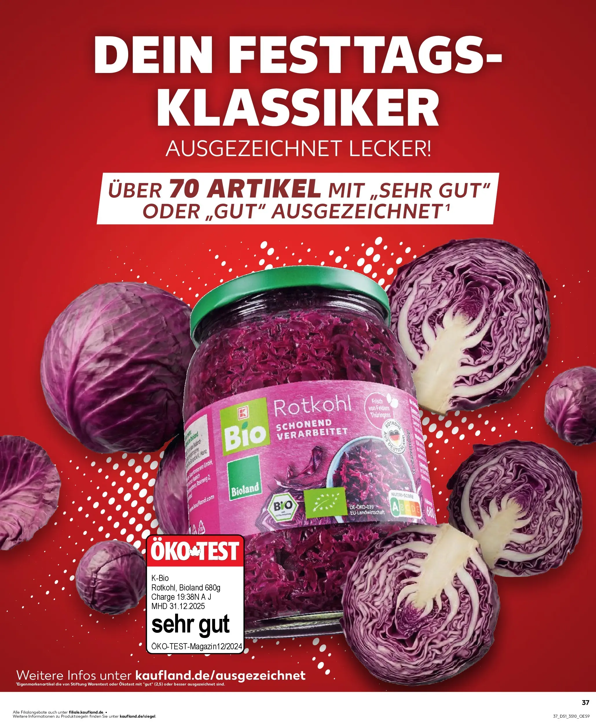 Prospekt Kaufland ab 18.12.2025 » Angebote Online zum Blättern | Seite: 37 | Produkte: Rotkohl