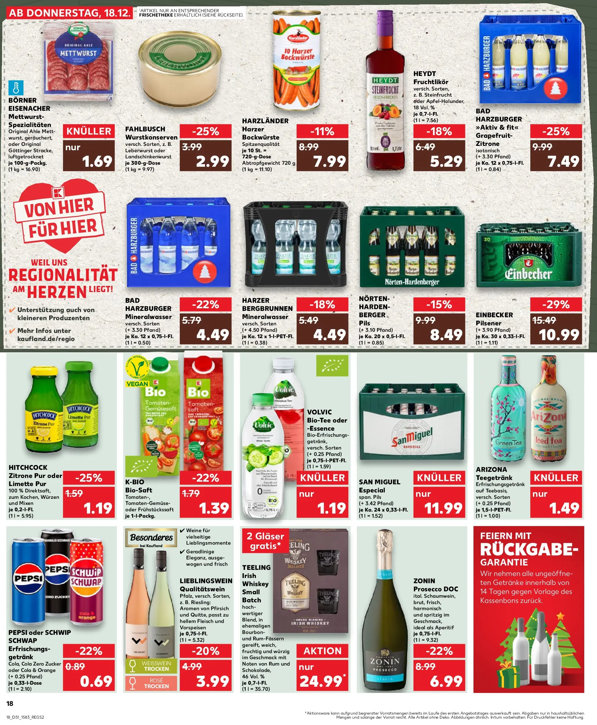 Prospekt Kaufland ab 18.12.2025 » Angebote Online zum Blättern | Seite: 18 | Produkte: Rum, Grapefruit, Pfirsich, Bourbon