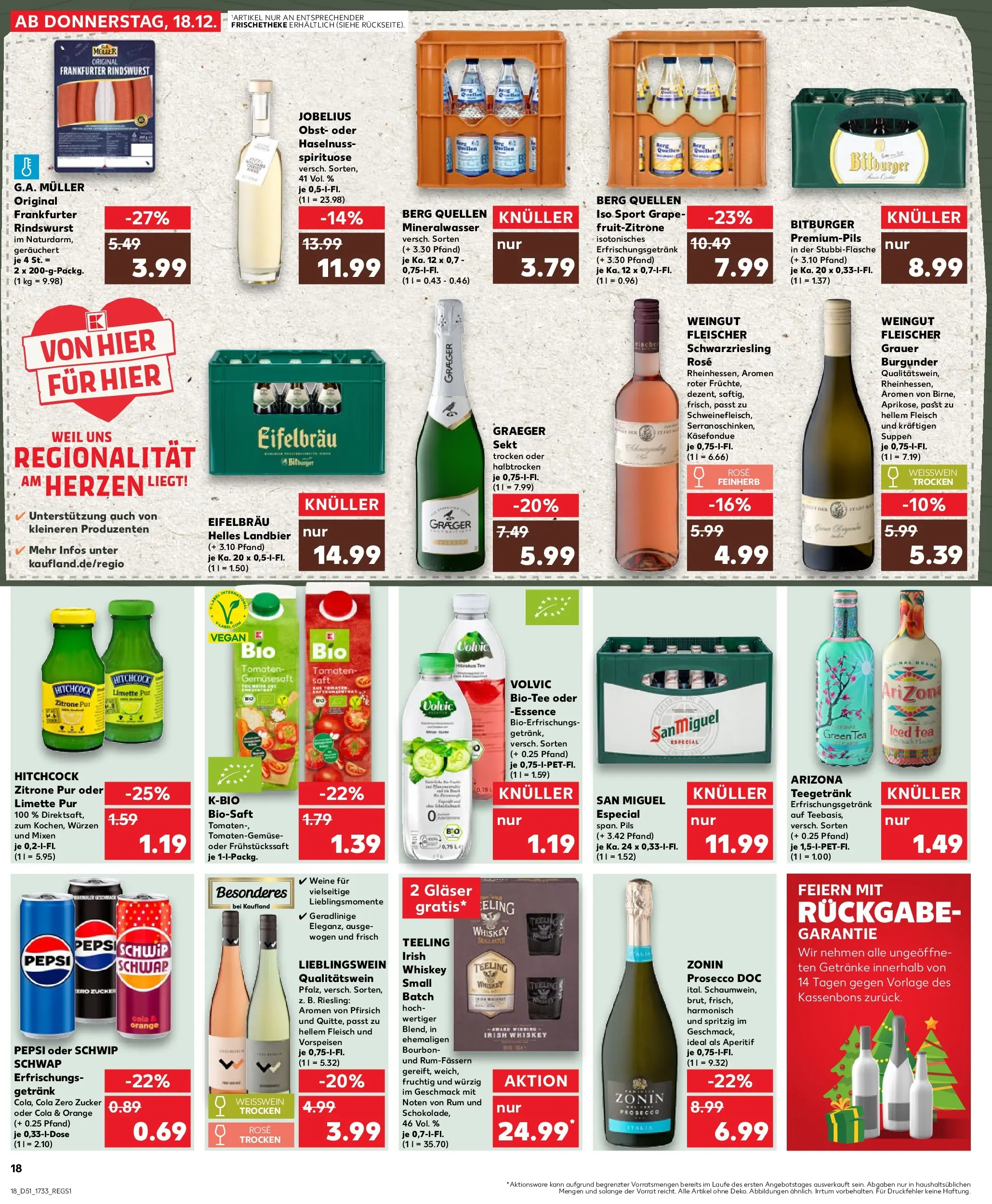 Prospekt Kaufland ab 18.12.2025 » Angebote Online zum Blättern | Seite: 18 | Produkte: Sekt, Tomaten, Schwip schwap, Limette