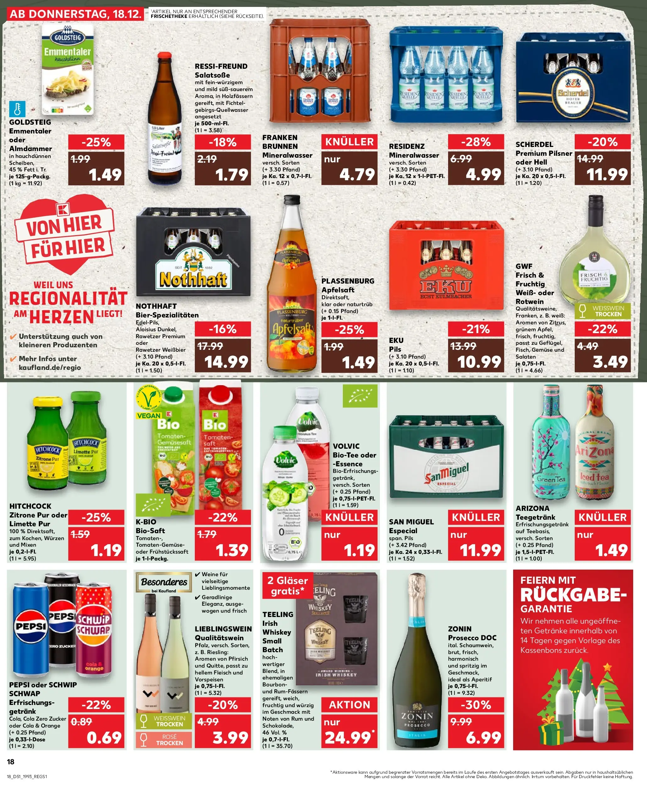 Prospekt Kaufland ab 18.12.2025 » Angebote Online zum Blättern | Seite: 18 | Produkte: Rotwein, Rum, Apple, Zucker