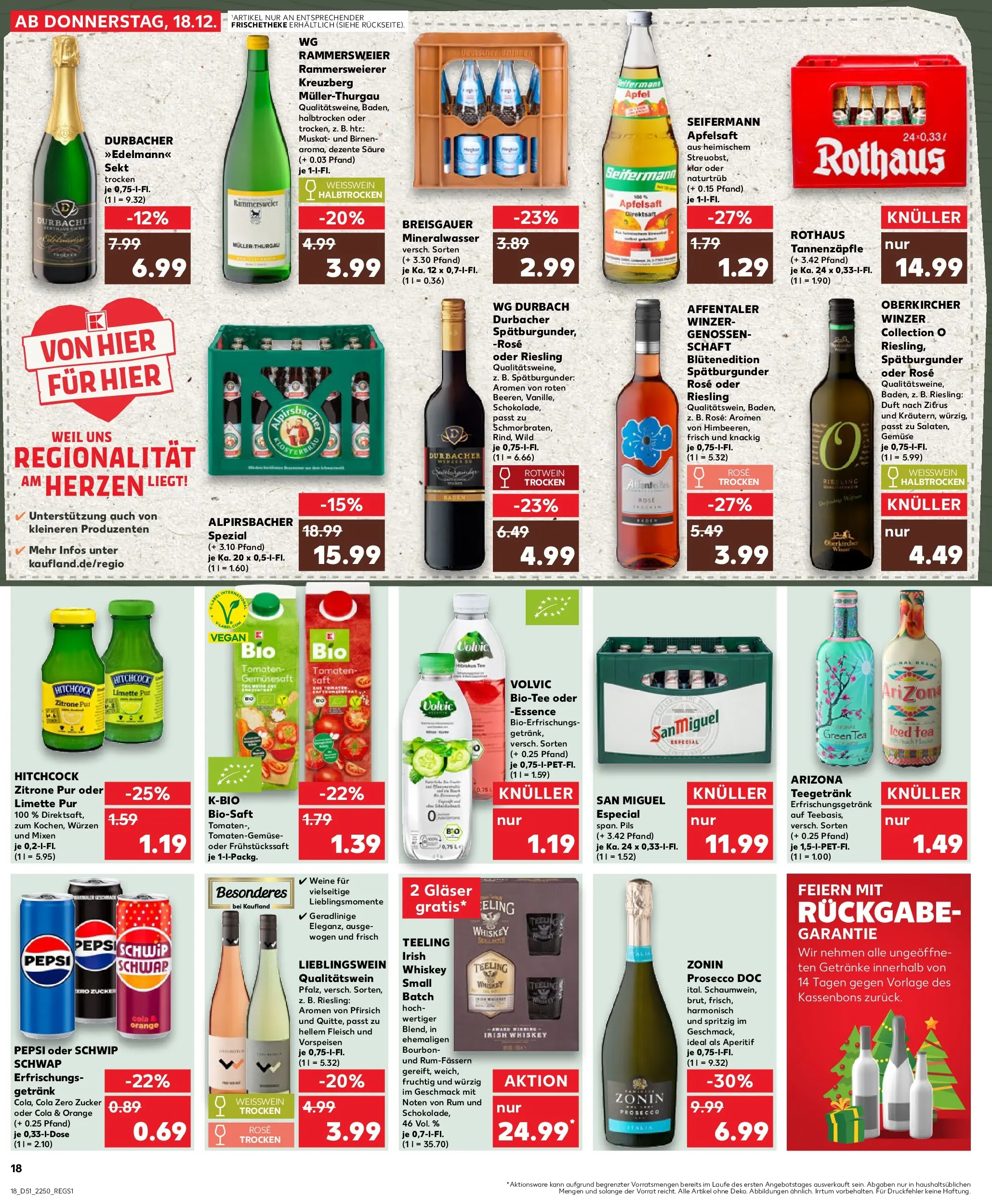 Prospekt Kaufland ab 18.12.2025 » Angebote Online zum Blättern | Seite: 18 | Produkte: Sekt, Prosecco, Gemüse, Volvic