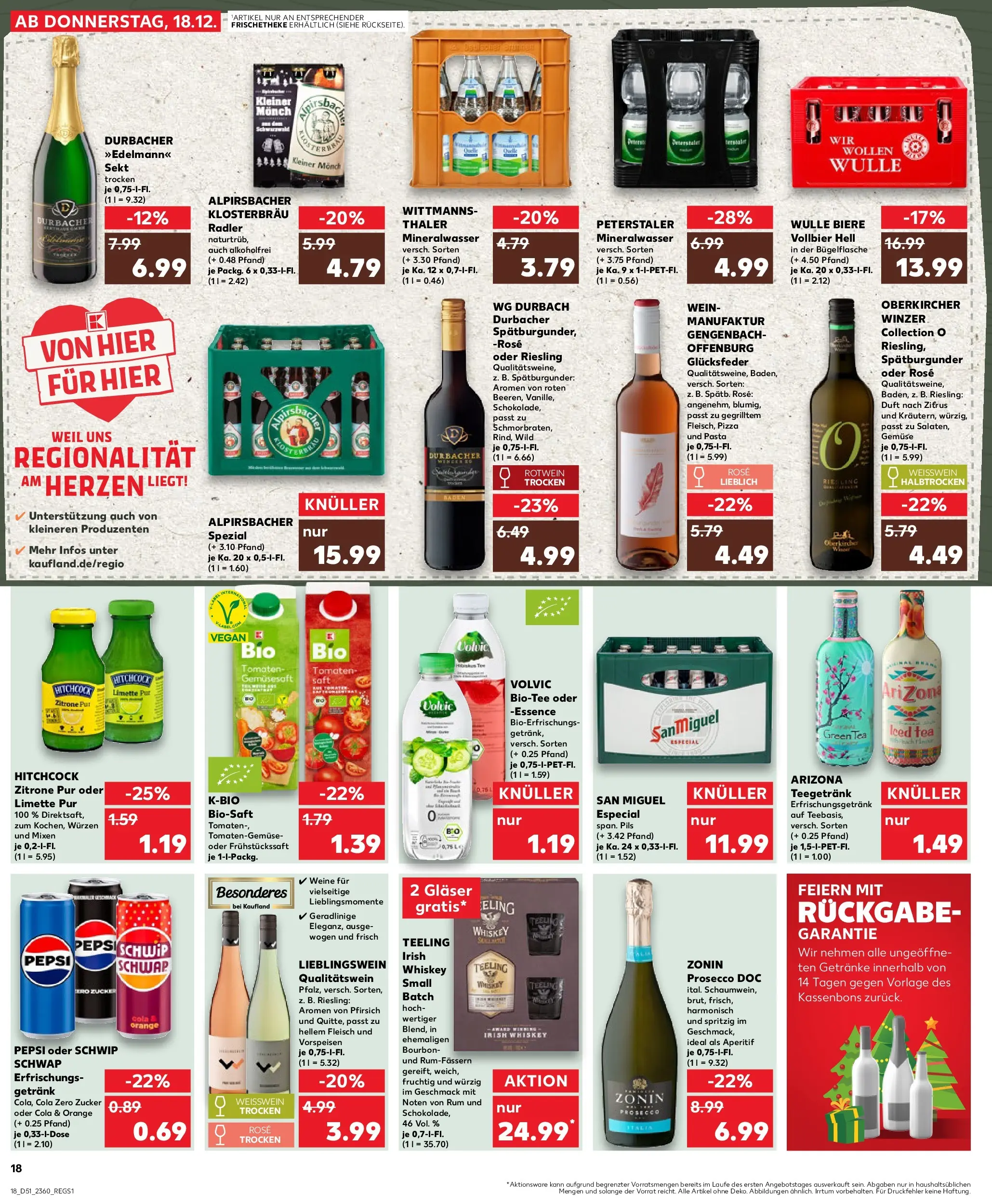 Prospekt Kaufland ab 18.12.2025 » Angebote Online zum Blättern | Seite: 18 | Produkte: Rum, Duft, Prosecco, Wein