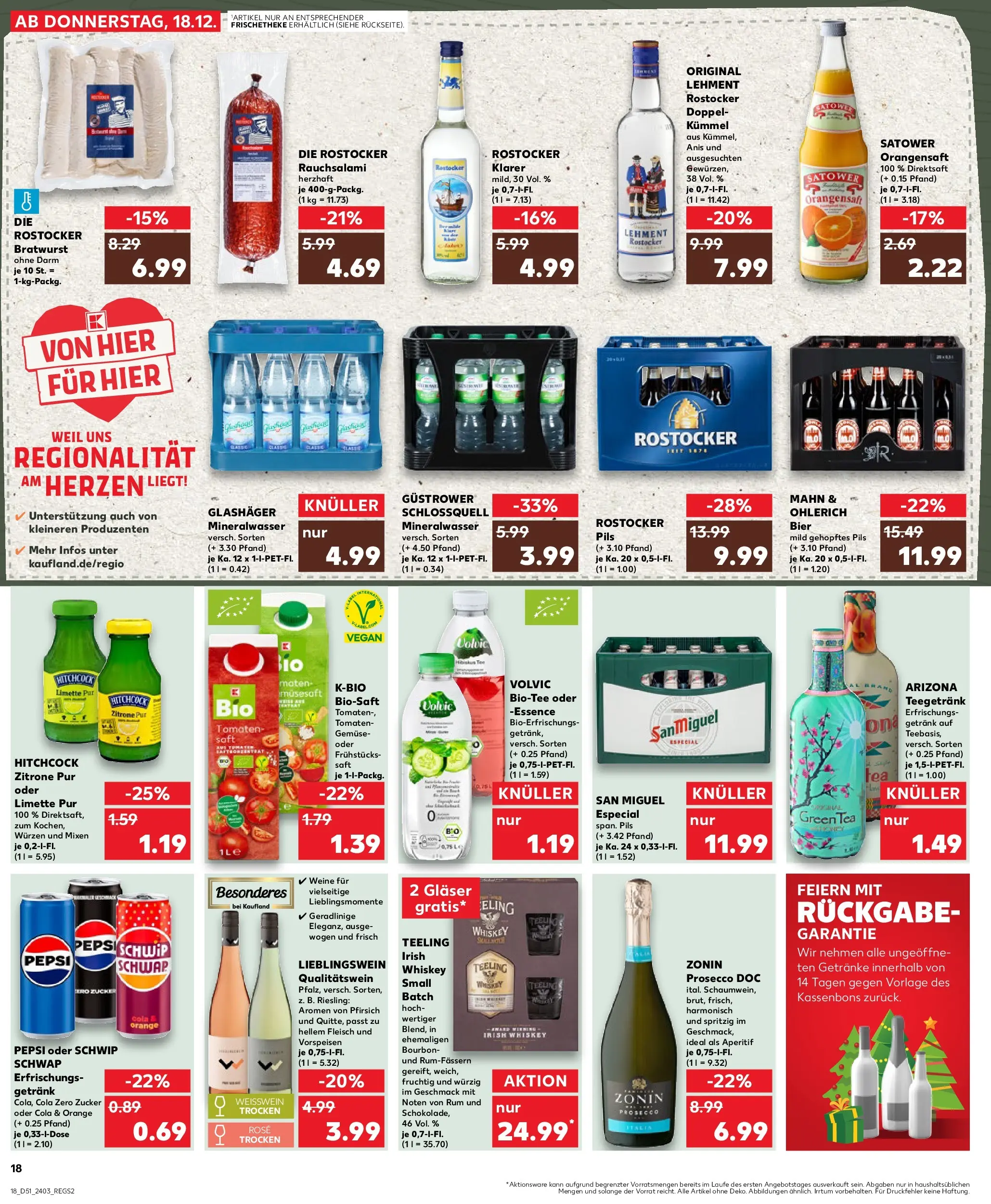Prospekt Kaufland ab 18.12.2025 » Angebote Online zum Blättern | Seite: 18 | Produkte: Bier, Weißwein, Gemüse, Bourbon