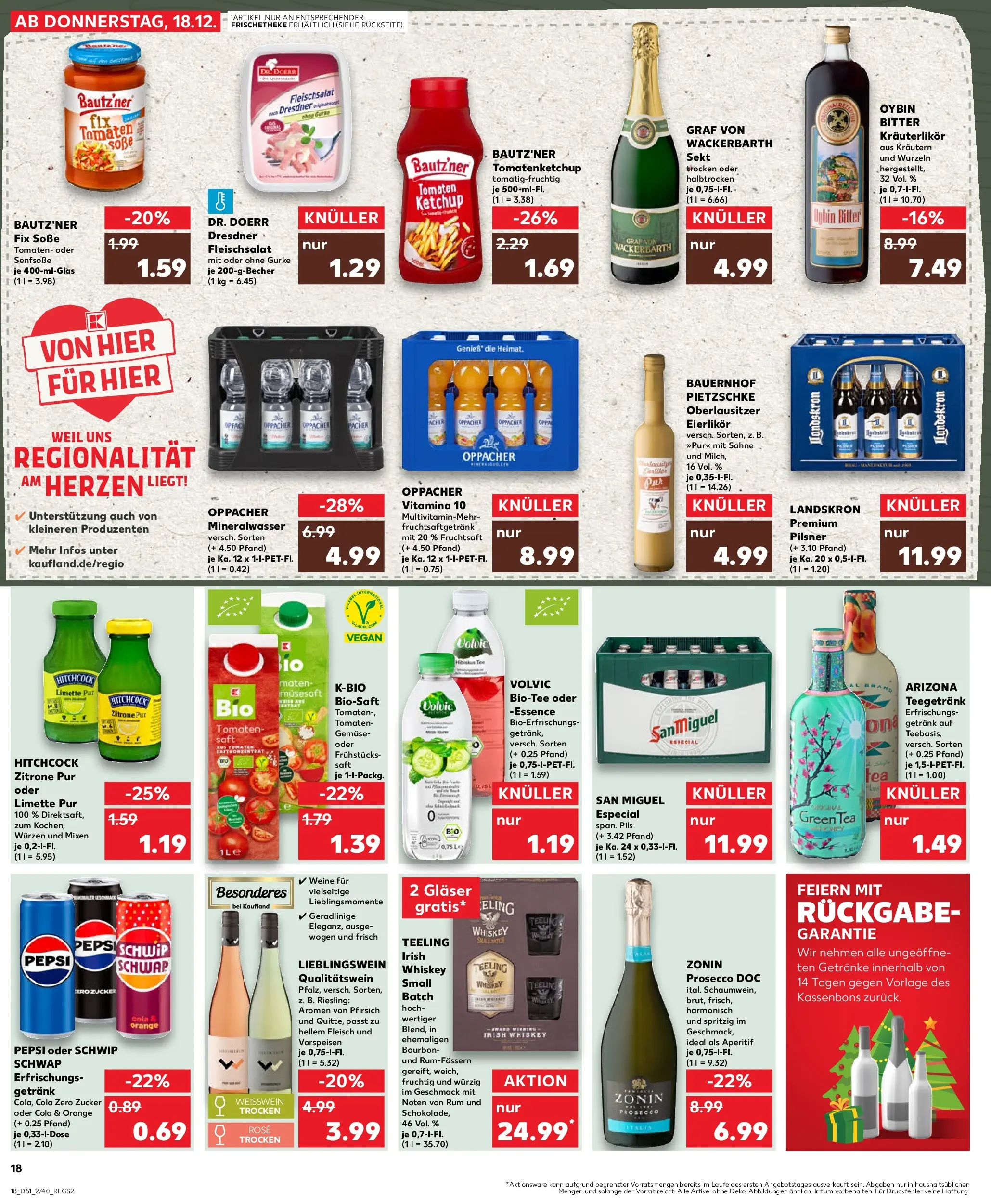 Prospekt Kaufland ab 18.12.2025 » Angebote Online zum Blättern | Seite: 18 | Produkte: Rum, Zucker, Zitrone, Saft