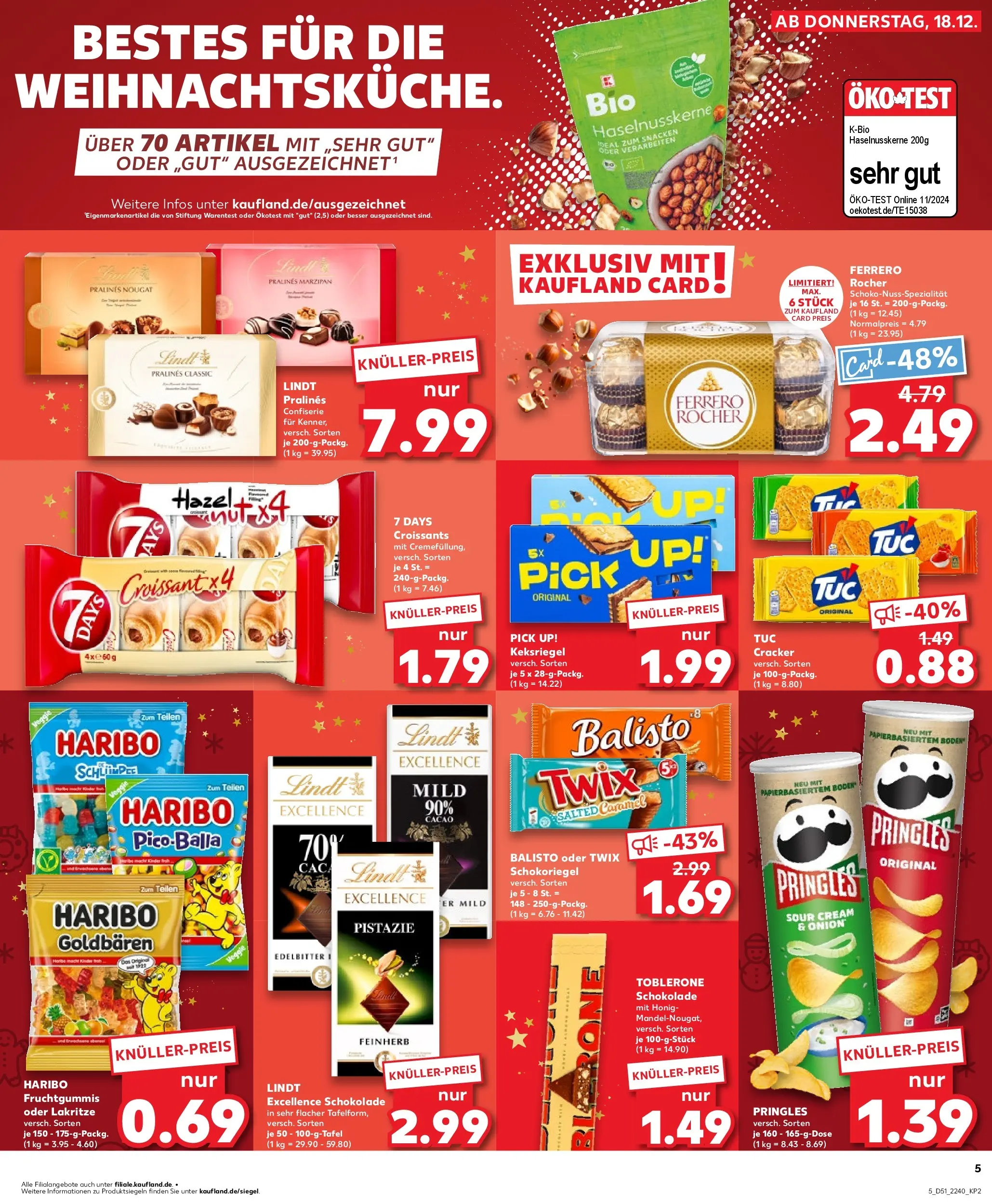 Prospekt Kaufland ab 18.12.2025 » Angebote Online zum Blättern | Seite: 5 | Produkte: Haribo, Schokolade, Twix, Croissant