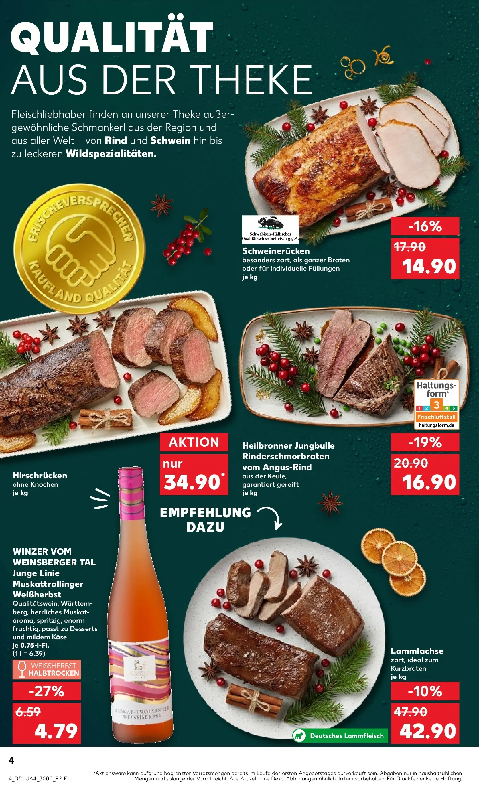 Prospekt Kaufland ab 18.12.2025 » Angebote Online zum Blättern | Seite: 42 | Produkte: Käse, Theke, Schweinerucken