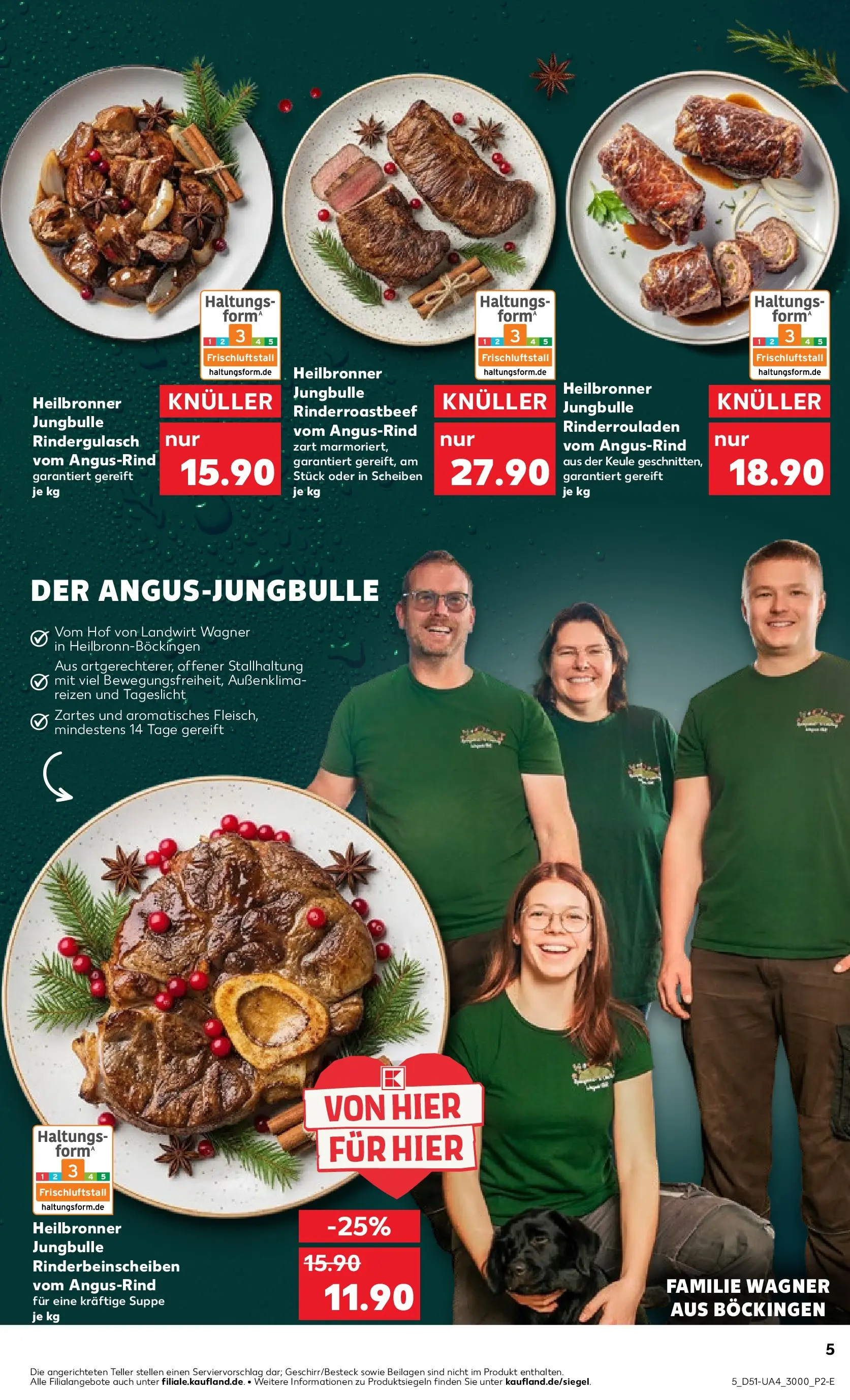 Prospekt Kaufland ab 18.12.2025 » Angebote Online zum Blättern | Seite: 43 | Produkte: Rinderrouladen, Rindergulasch