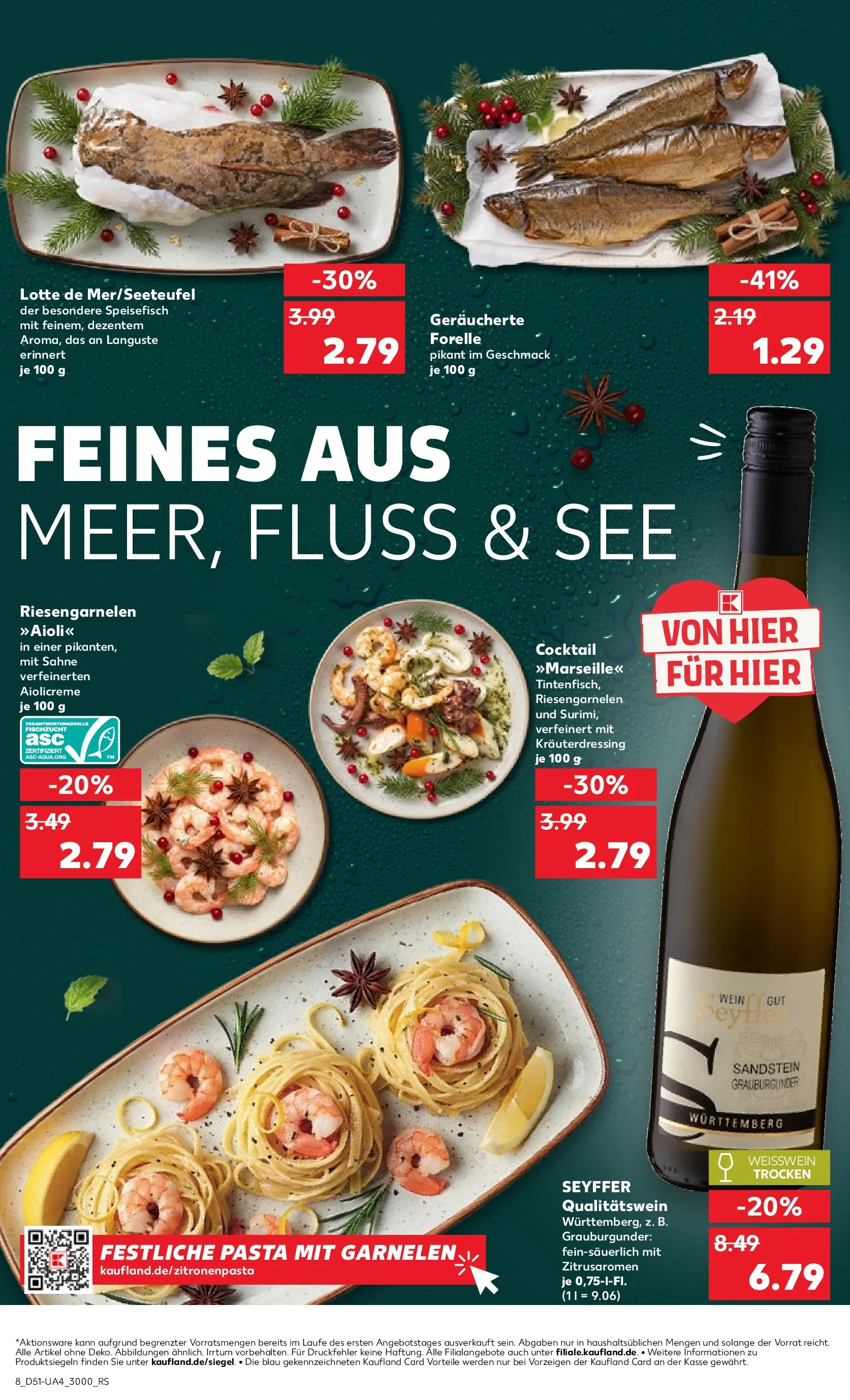 Prospekt Kaufland ab 18.12.2025 » Angebote Online zum Blättern | Seite: 46 | Produkte: Weißwein, Garnelen, Wein, Sahne