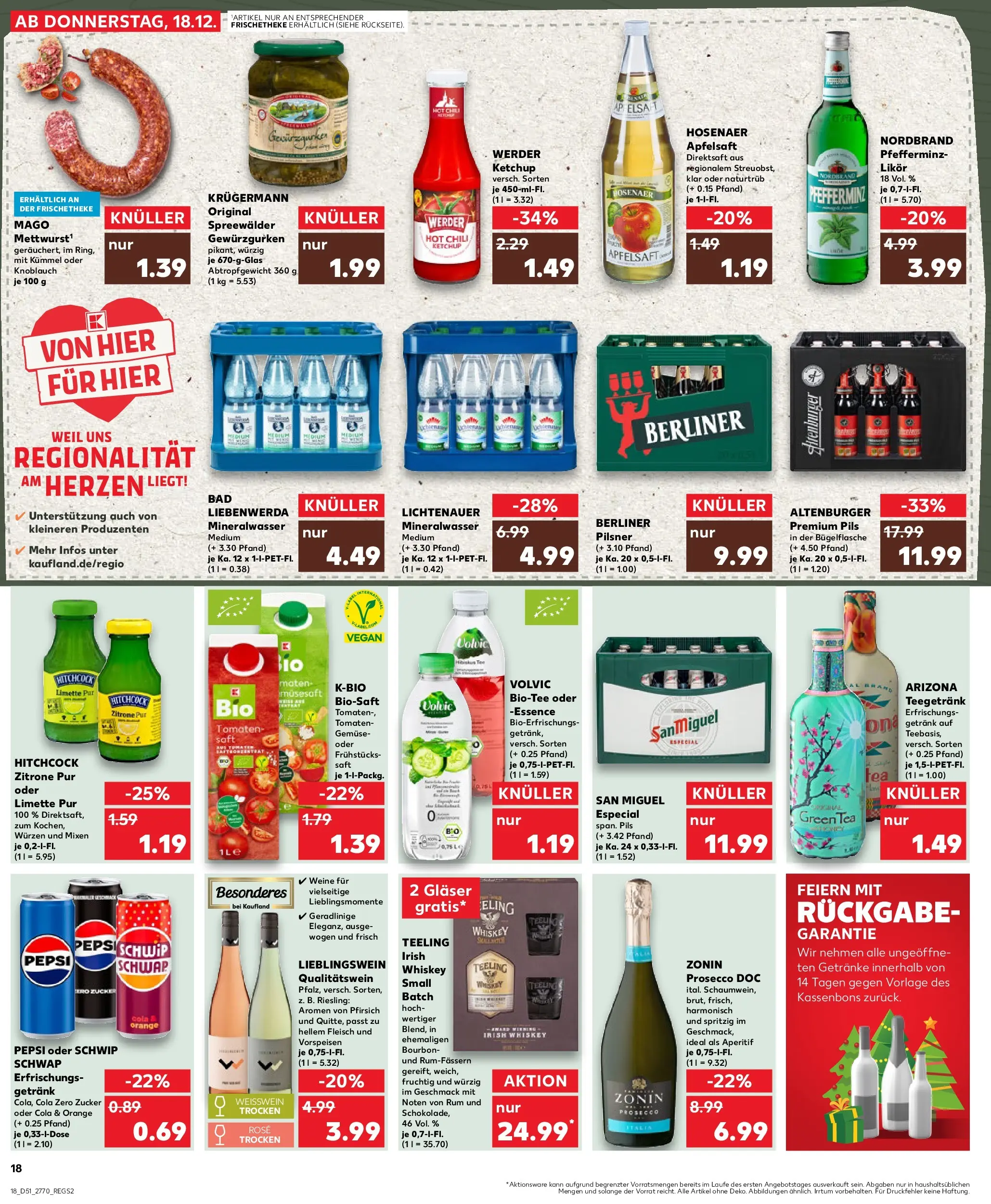Prospekt Kaufland ab 18.12.2025 » Angebote Online zum Blättern | Seite: 18 | Produkte: Bad, Chili, Limette, Whiskey