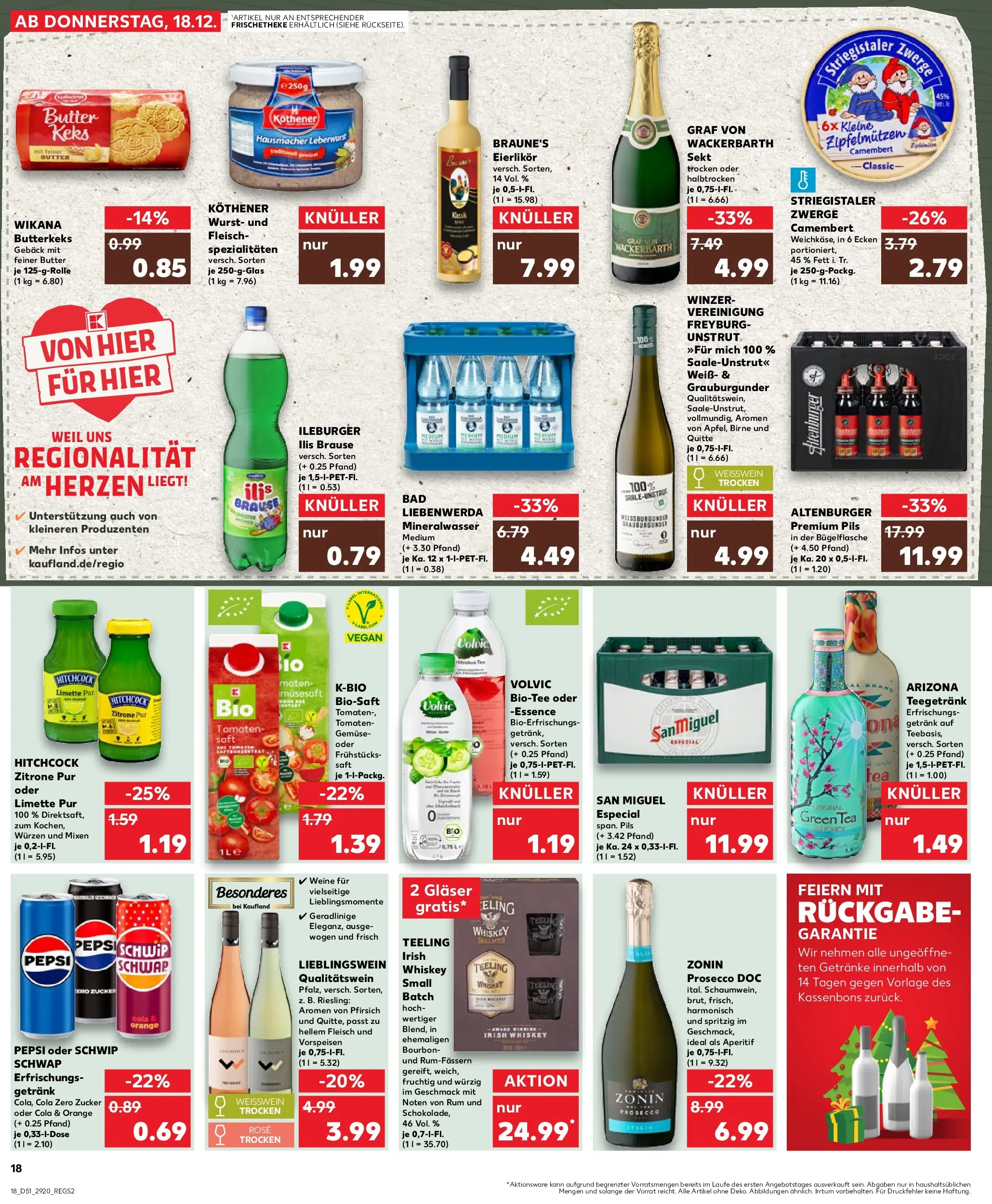 Prospekt Kaufland ab 18.12.2025 » Angebote Online zum Blättern | Seite: 18 | Produkte: Butter, Bad, Zitrone, Wurst