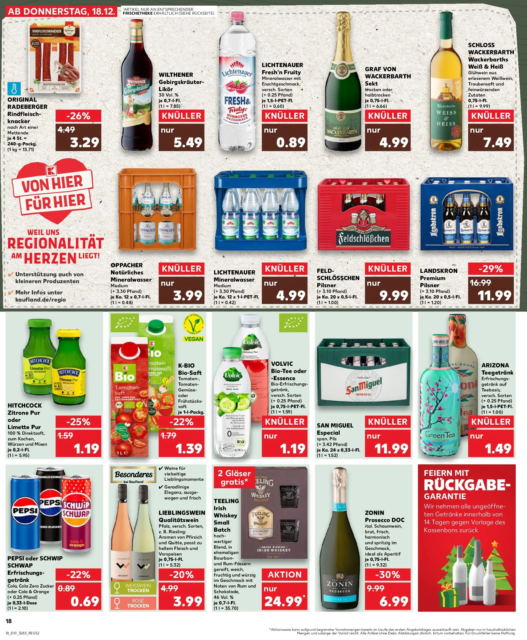Prospekt Kaufland ab 18.12.2025 » Angebote Online zum Blättern | Seite: 18 | Produkte: Sekt, Likör, Gemüse, Rindfleisch