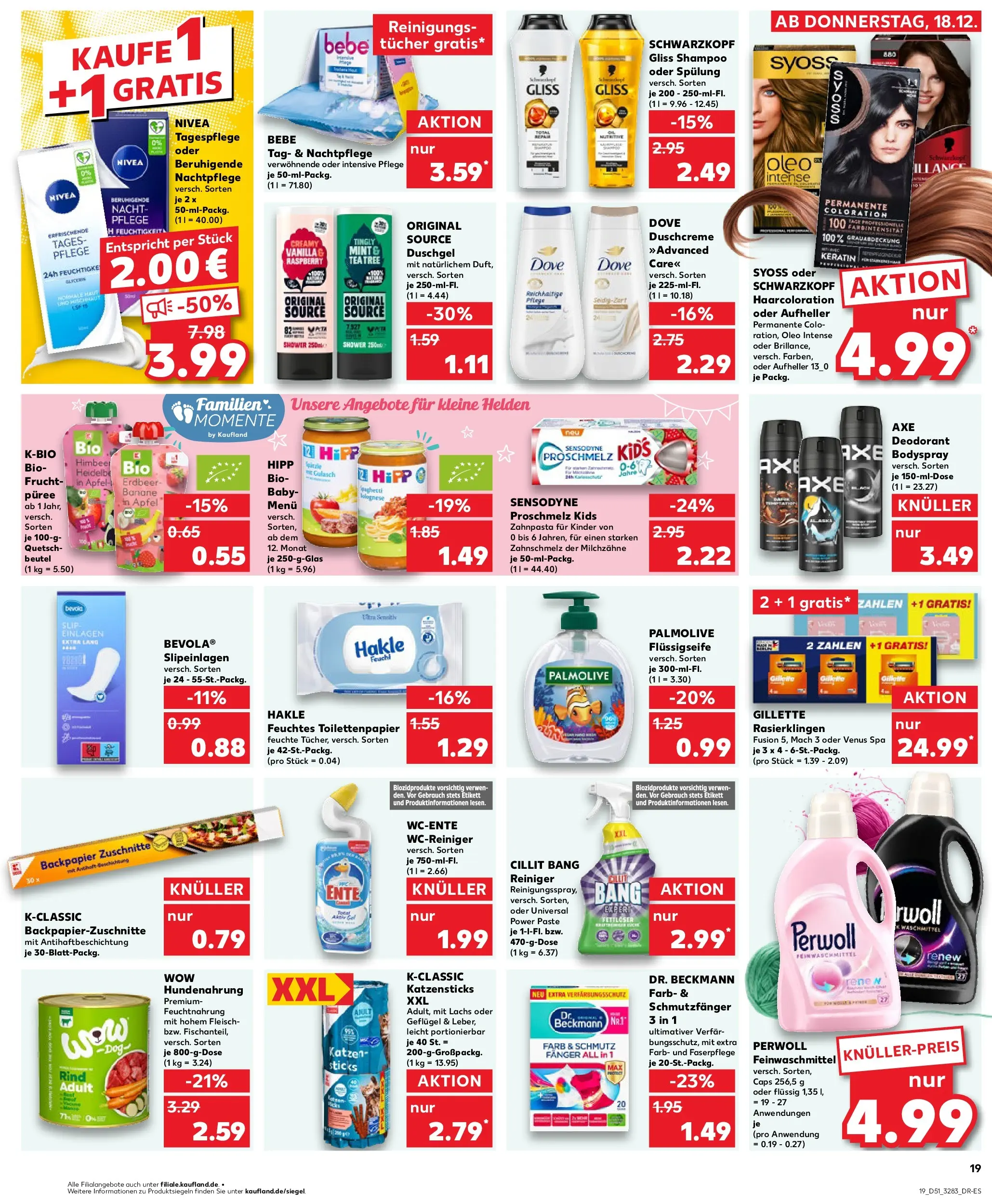 Prospekt Kaufland ab 18.12.2025 » Angebote Online zum Blättern | Seite: 19 | Produkte: Shampoo, Spülung, Deodorant, Lachs