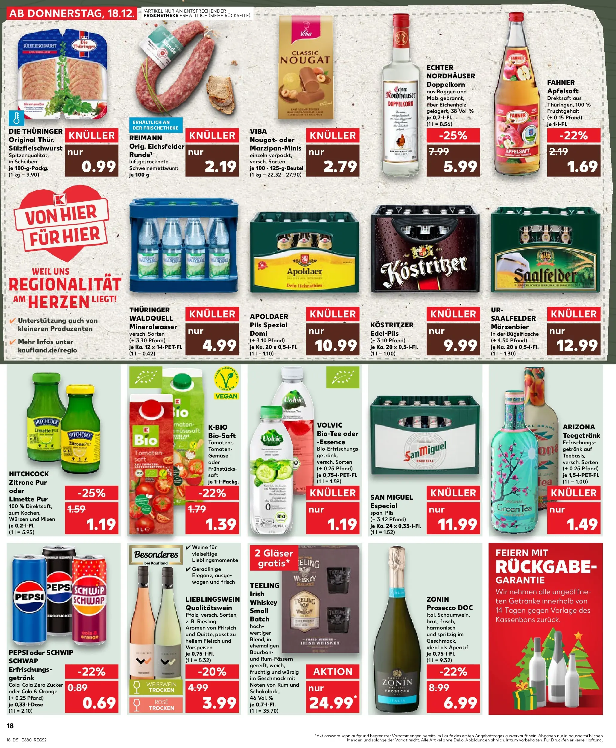 Prospekt Kaufland ab 18.12.2025 » Angebote Online zum Blättern | Seite: 18 | Produkte: Kostritzer, Apple, Gemüse, Zitrone