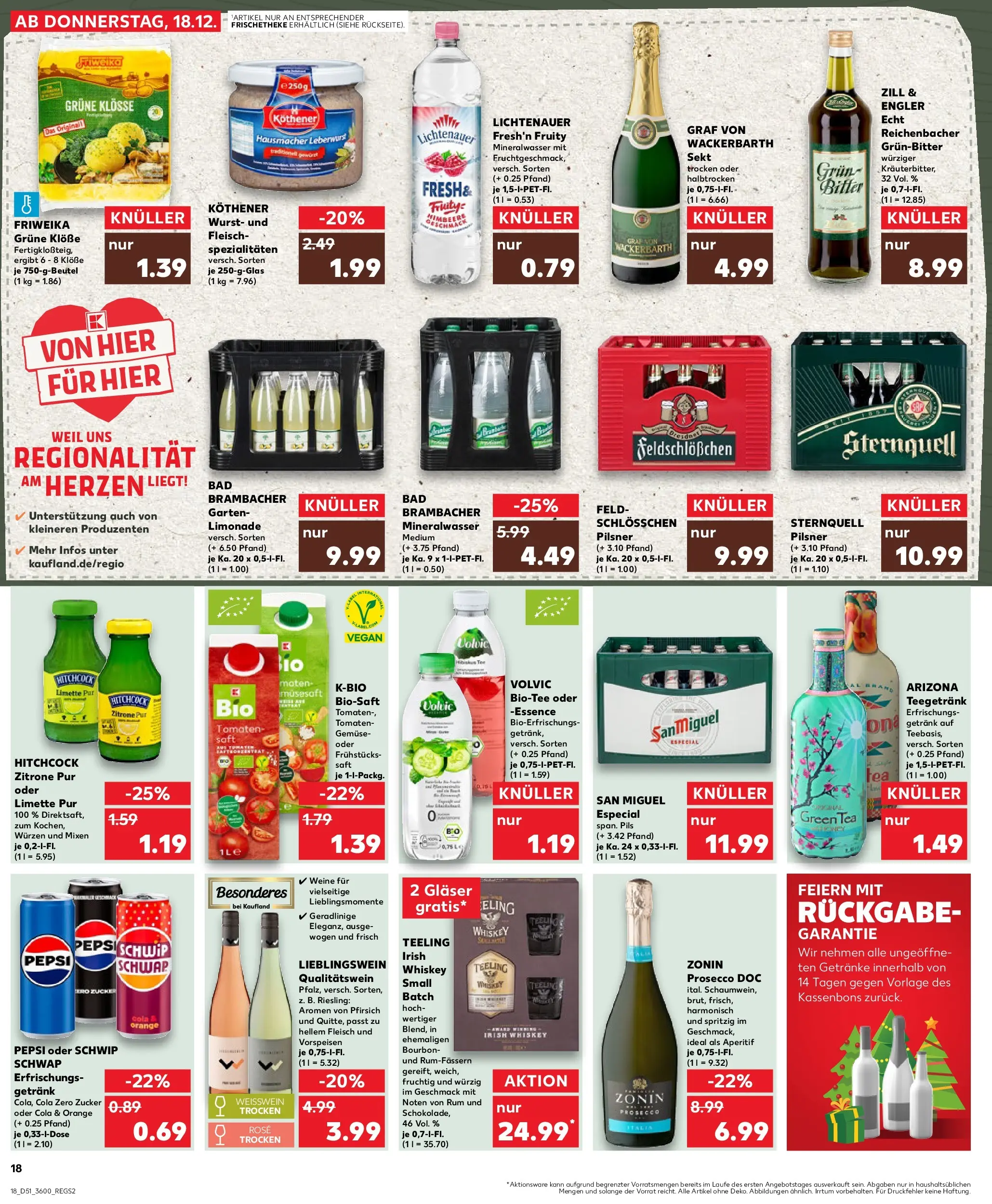 Prospekt Kaufland ab 18.12.2025 » Angebote Online zum Blättern | Seite: 18 | Produkte: Bad, Zitrone, Pepsi, Bourbon