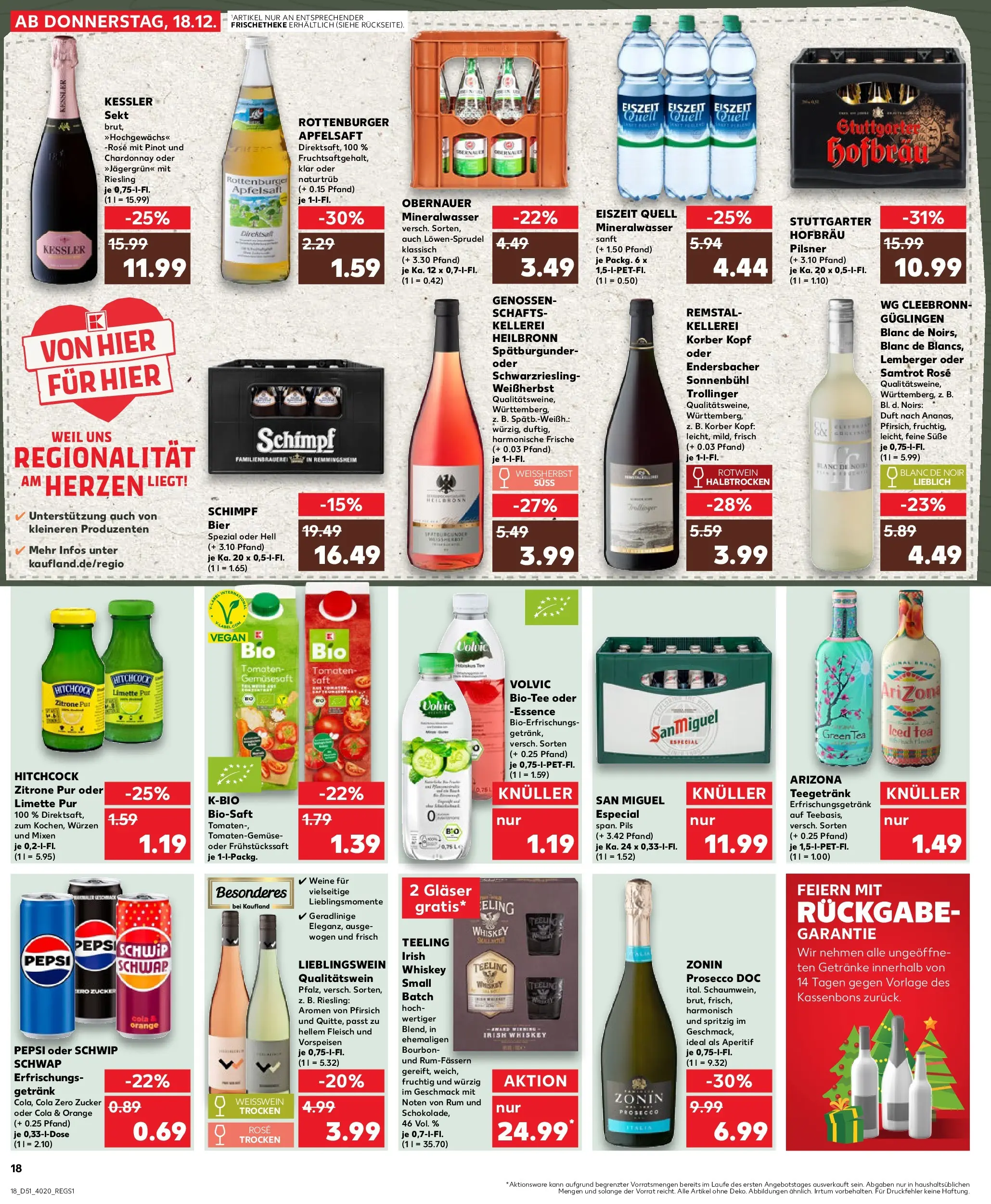 Prospekt Kaufland ab 18.12.2025 » Angebote Online zum Blättern | Seite: 18 | Produkte: Bier, Duft, Limette, Volvic