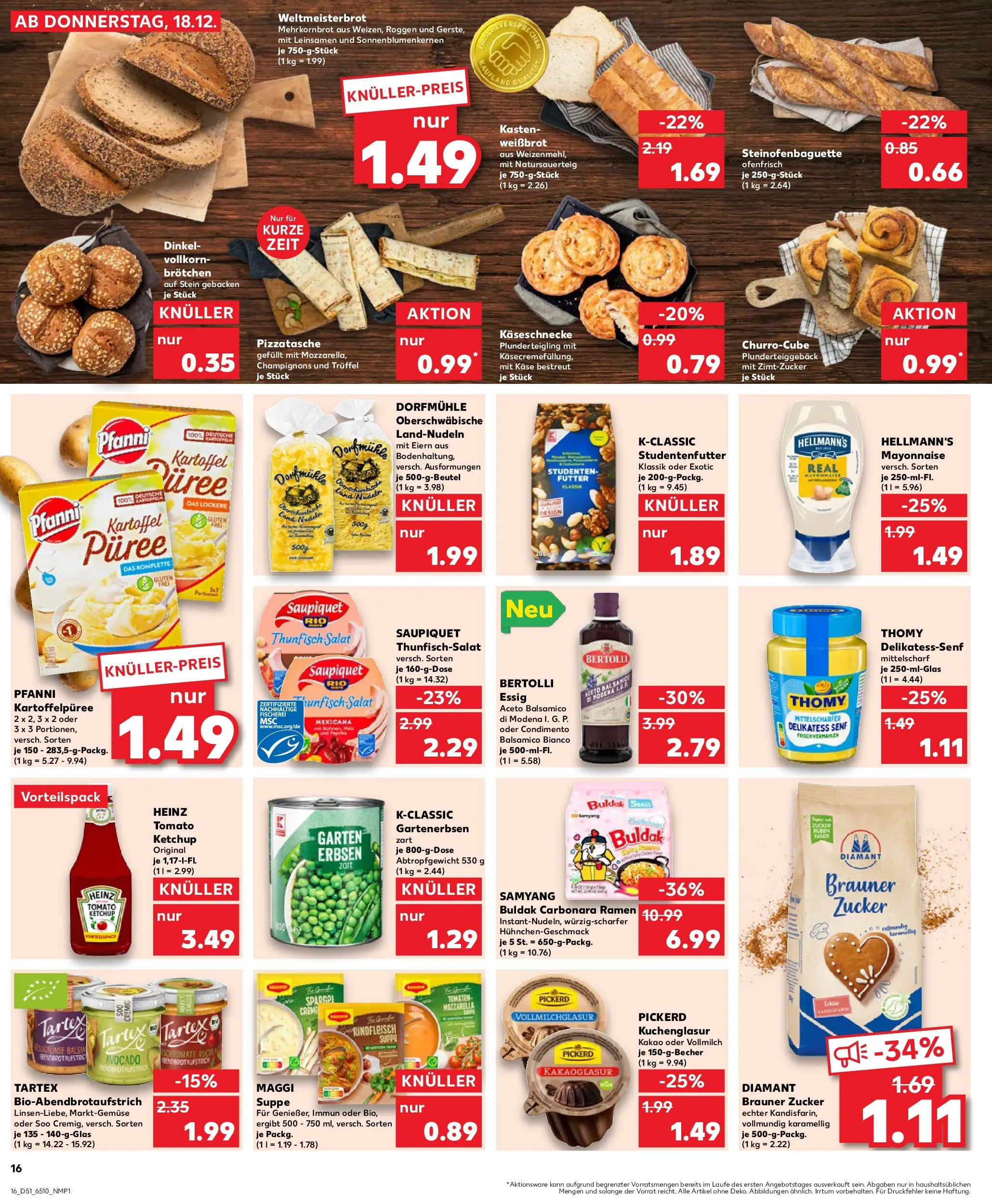 Prospekt Kaufland ab 18.12.2025 » Angebote Online zum Blättern | Seite: 16 | Produkte: Balsamico, Tomaten, Spargel, Ketchup