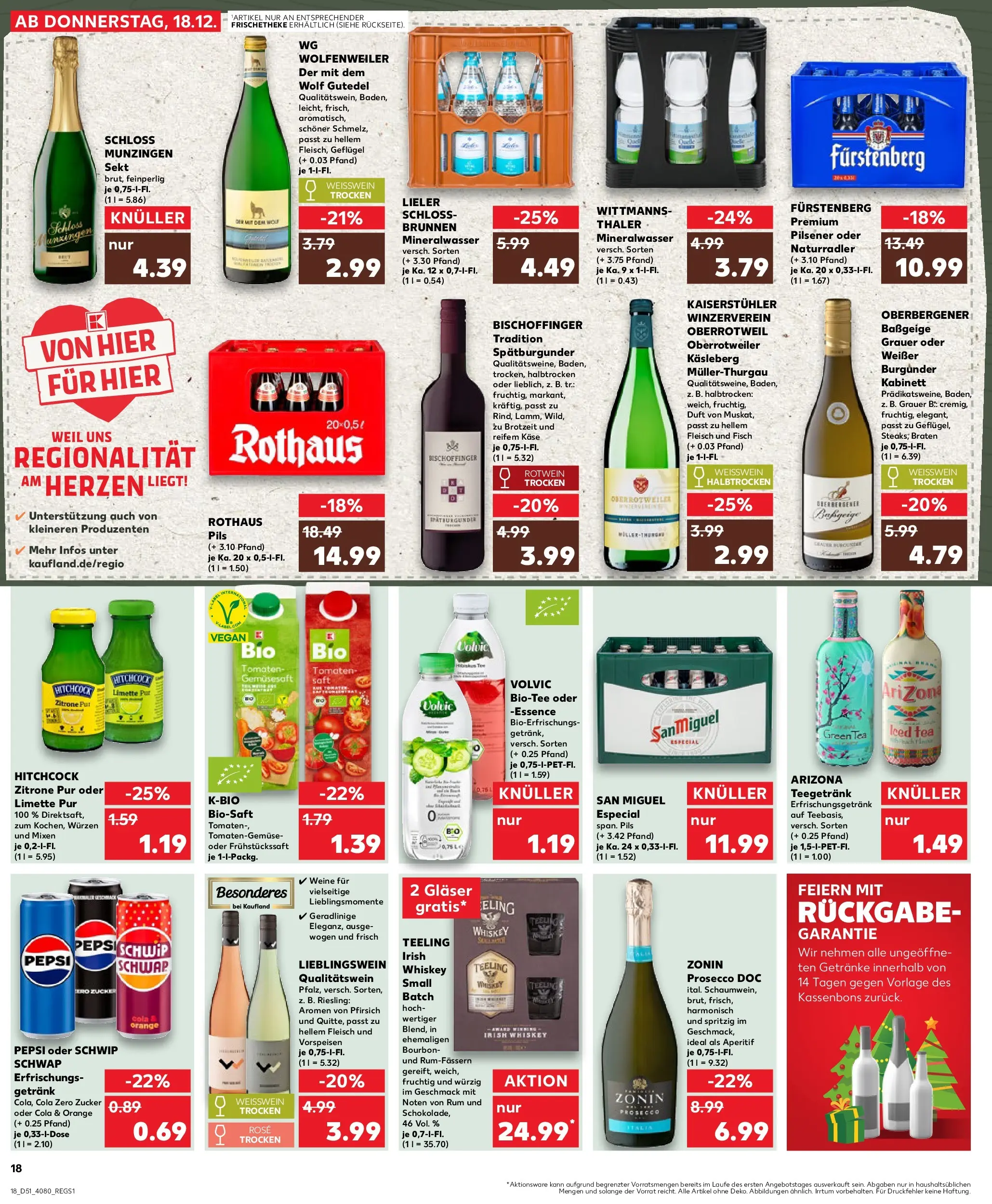 Prospekt Kaufland ab 18.12.2025 » Angebote Online zum Blättern | Seite: 18 | Produkte: Sekt, Pils, Schwip schwap, Pfirsich
