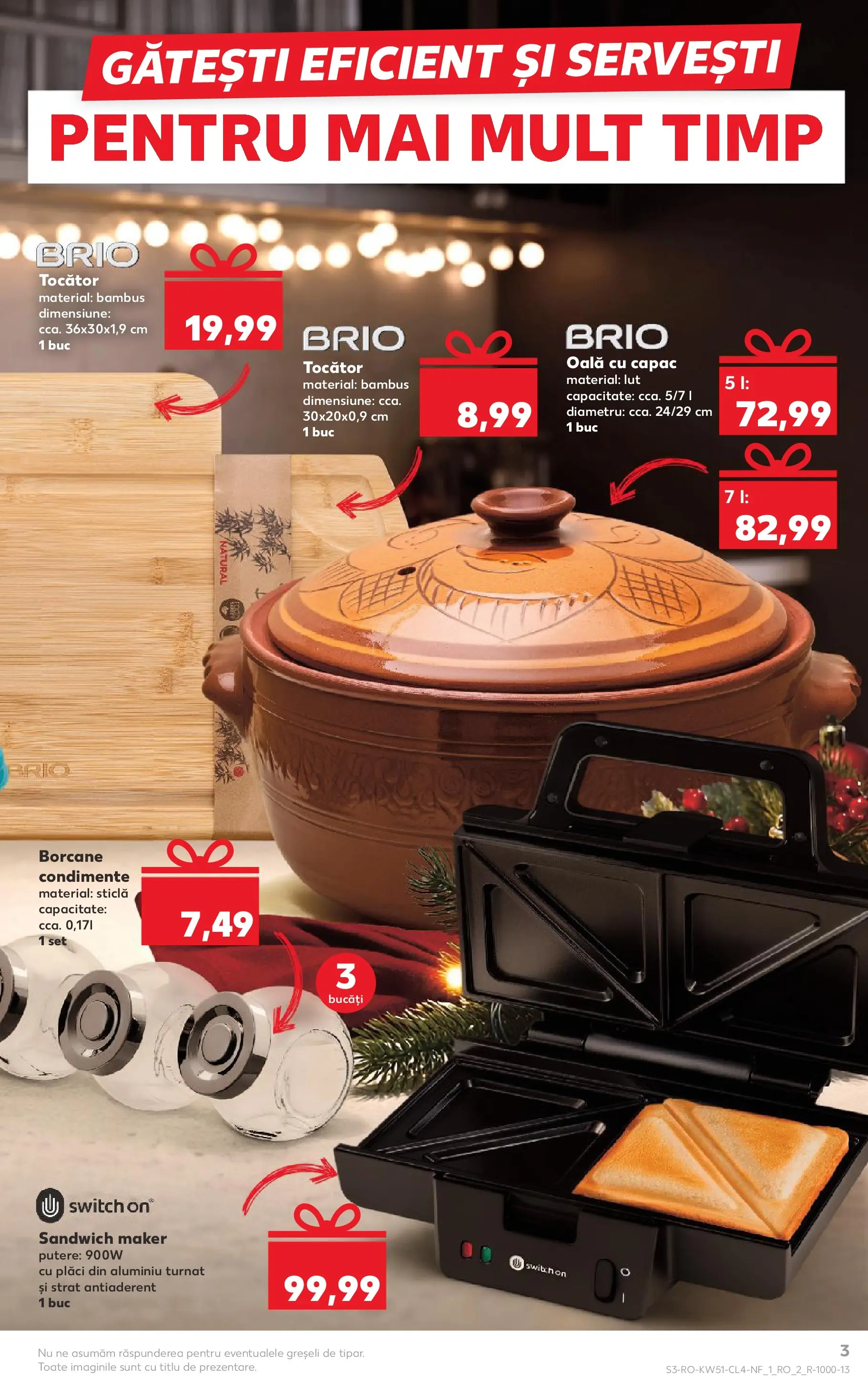 Catalog Kaufland - Timișoara 17.12.2025 - Revista si Oferta | Pagină: 3 | Produse: Oală, Tocător, Condimente