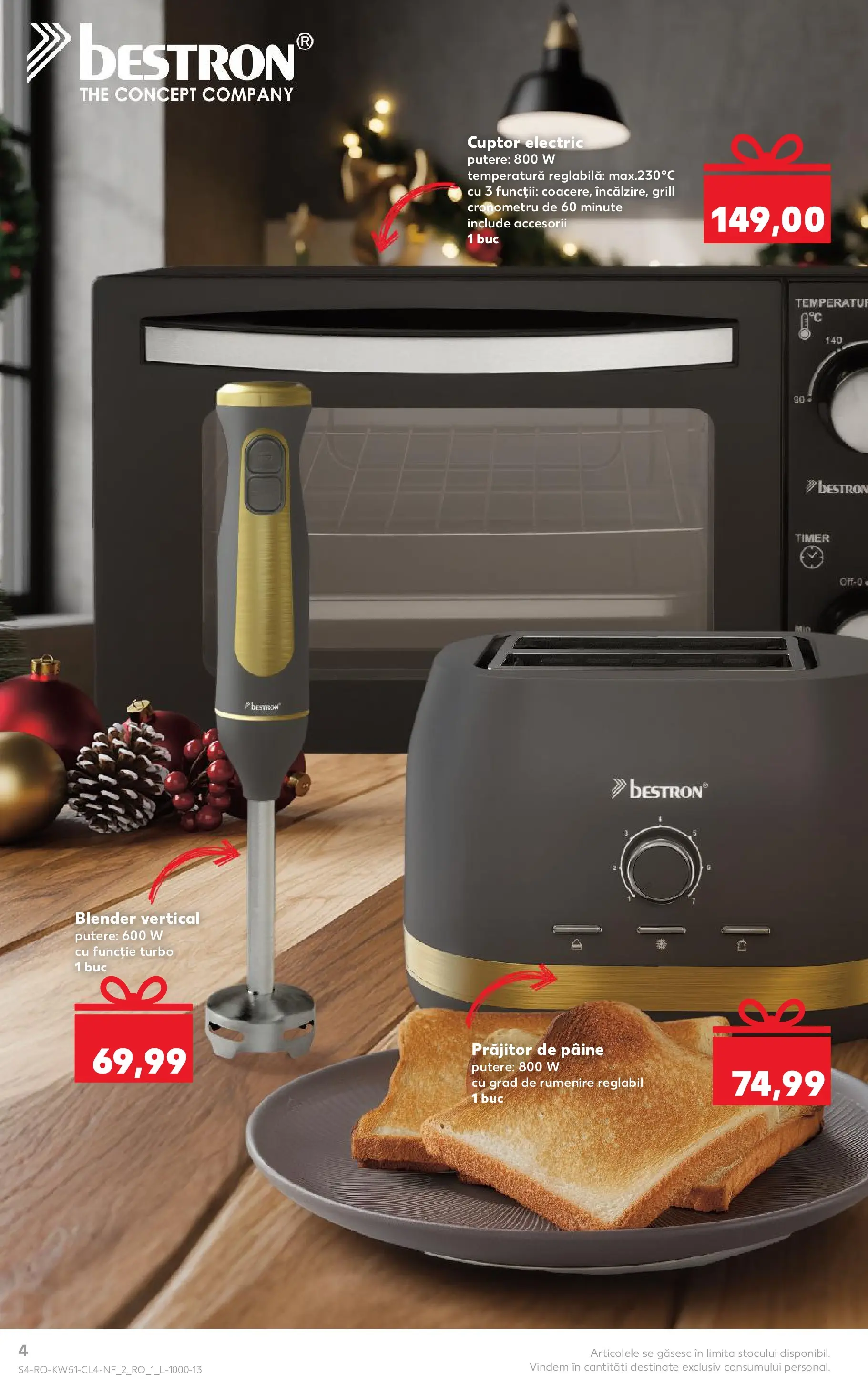 Catalog Kaufland - Timișoara 17.12.2025 - Revista si Oferta | Pagină: 4 | Produse: Cuptor, Grill, Toaster, Pâine