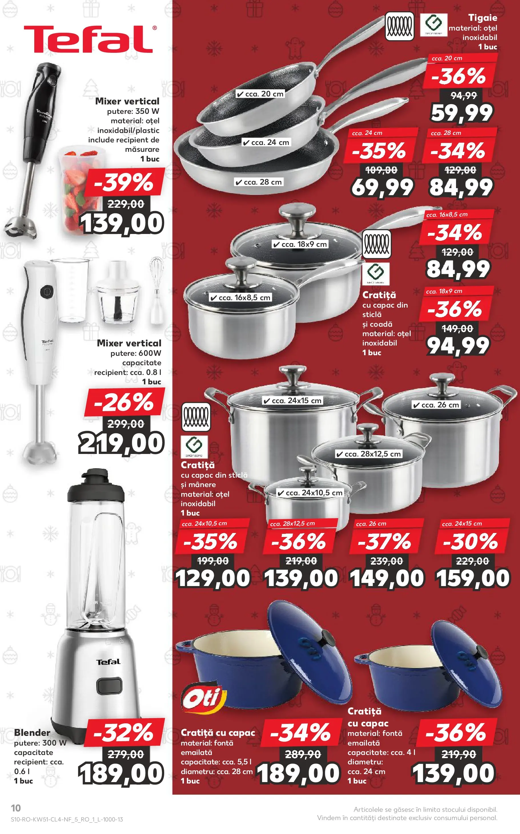 Catalog Kaufland - Timișoara 17.12.2025 - Revista si Oferta | Pagină: 10 | Produse: Blender, Tigaie, Cratiță, Mixer