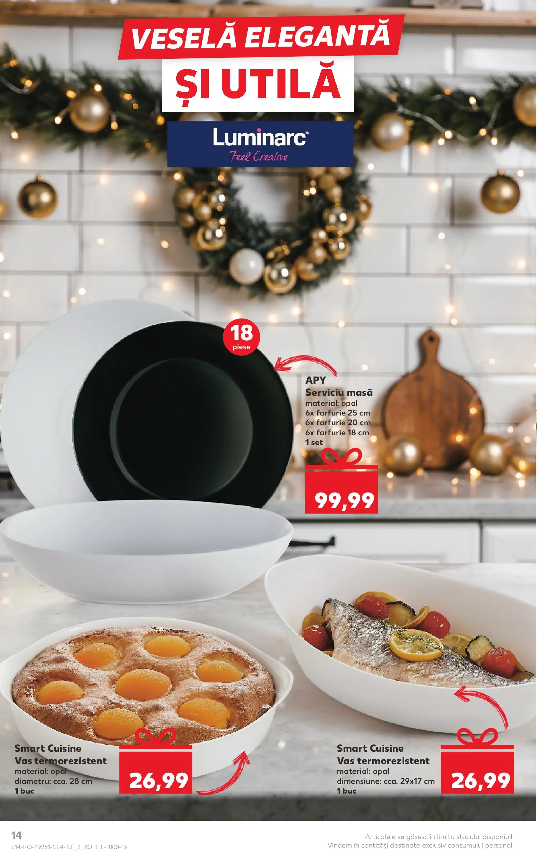 Catalog Kaufland - Timișoara 17.12.2025 - Revista si Oferta | Pagină: 14 | Produse: Masă, Farfurie