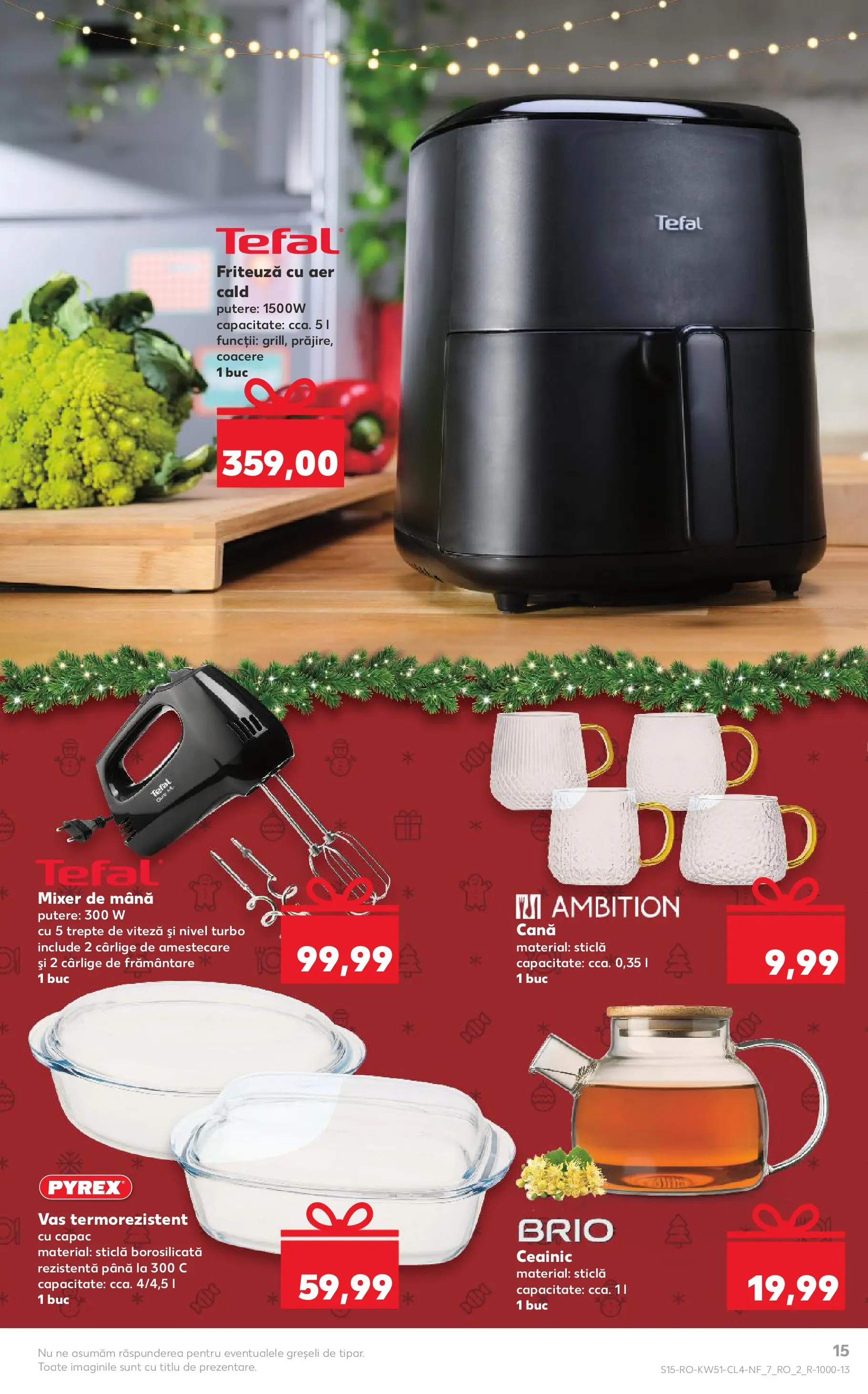 Catalog Kaufland - Timișoara 17.12.2025 - Revista si Oferta | Pagină: 15 | Produse: Ginseng, Ceainic, Mixer, Friteuză
