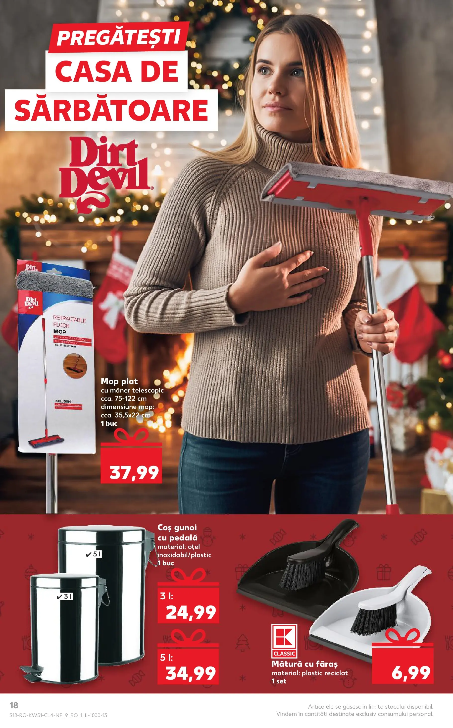 Catalog Kaufland - Timișoara 17.12.2025 - Revista si Oferta | Pagină: 18 | Produse: Mop, Mătură, Coș, Mâner