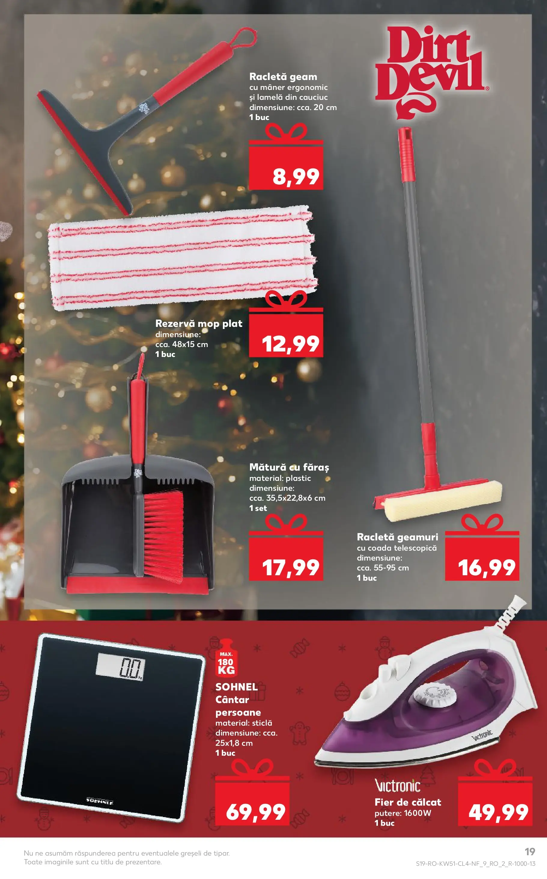 Catalog Kaufland - Timișoara 17.12.2025 - Revista si Oferta | Pagină: 19 | Produse: Fier de călcat, Mop, Cântar, Mâner