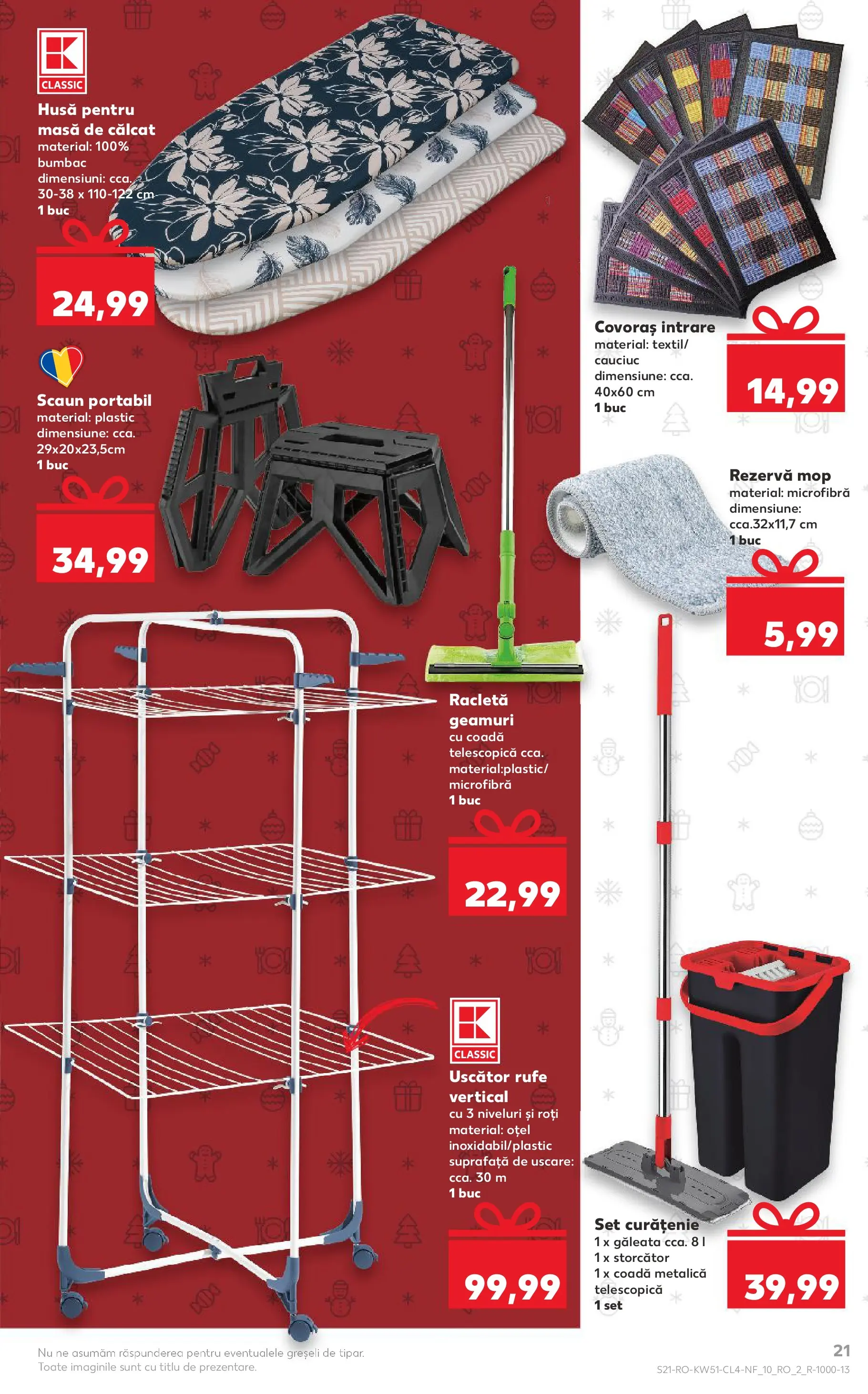Catalog Kaufland - Timișoara 17.12.2025 - Revista si Oferta | Pagină: 21 | Produse: Uscător, Mop, Scaun, Bisiklet Aparatları