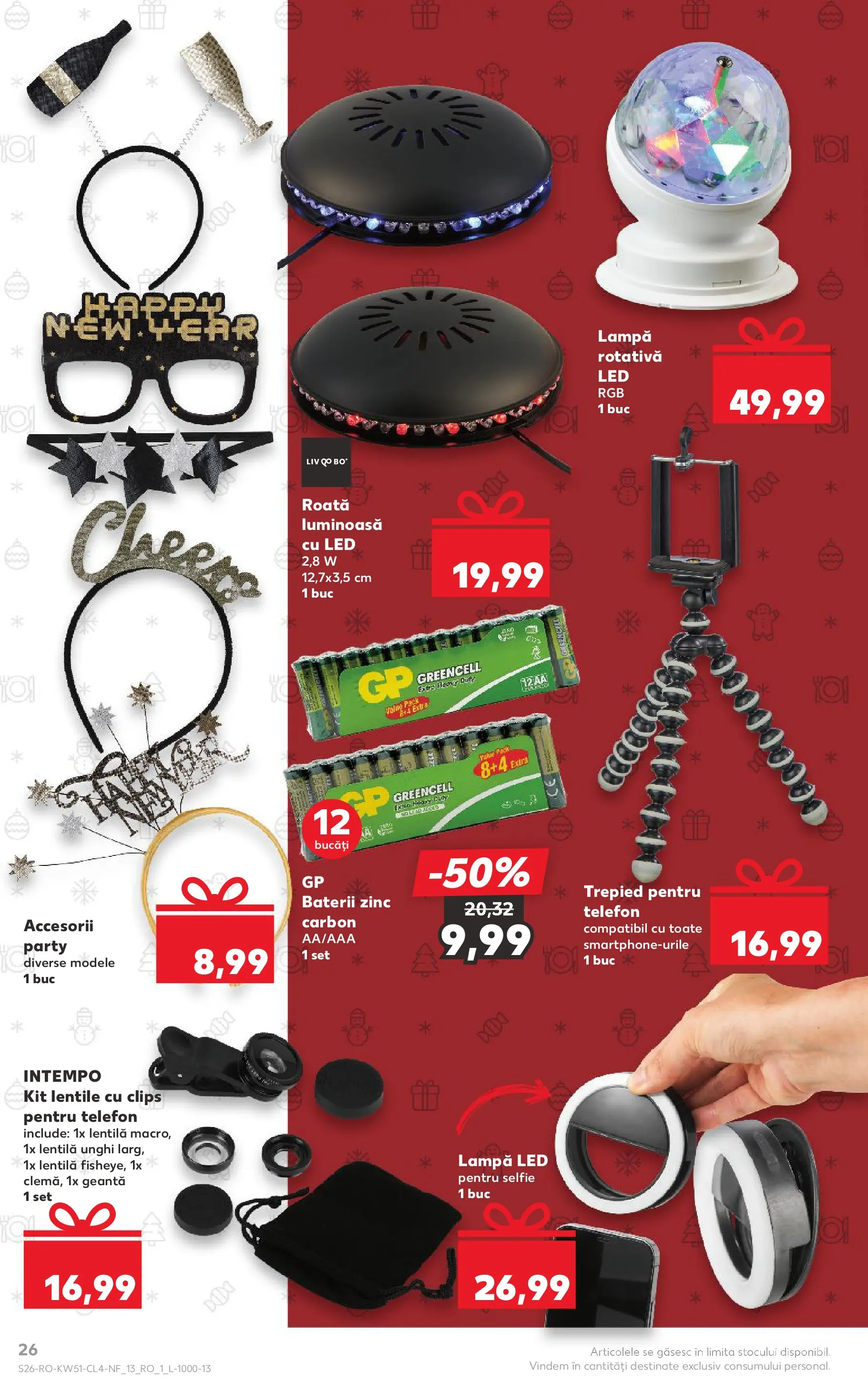 Catalog Kaufland - Timișoara 17.12.2025 - Revista si Oferta | Pagină: 26 | Produse: Geantă, Babak, Lampă, Baterii