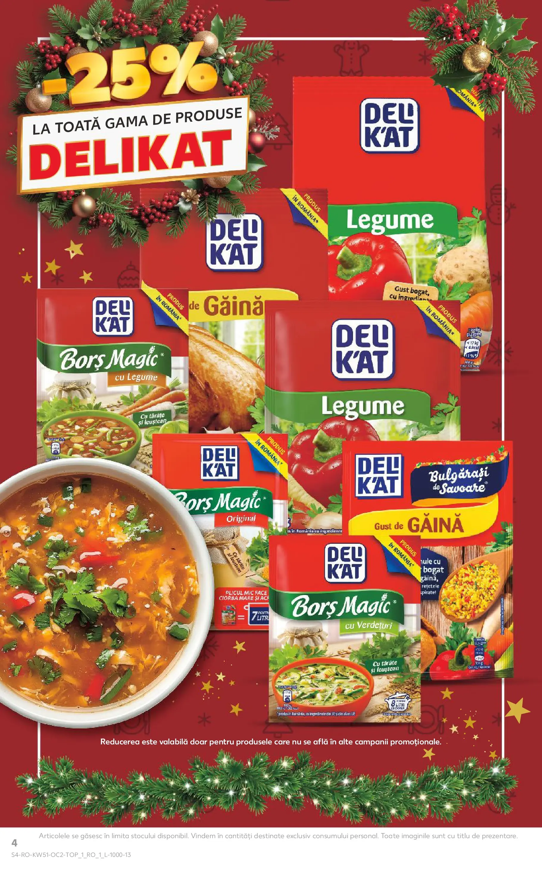Catalog Kaufland - Zalau 17.12.2025 - Revista si Oferta | Pagină: 4 | Produse: Borș, Legume