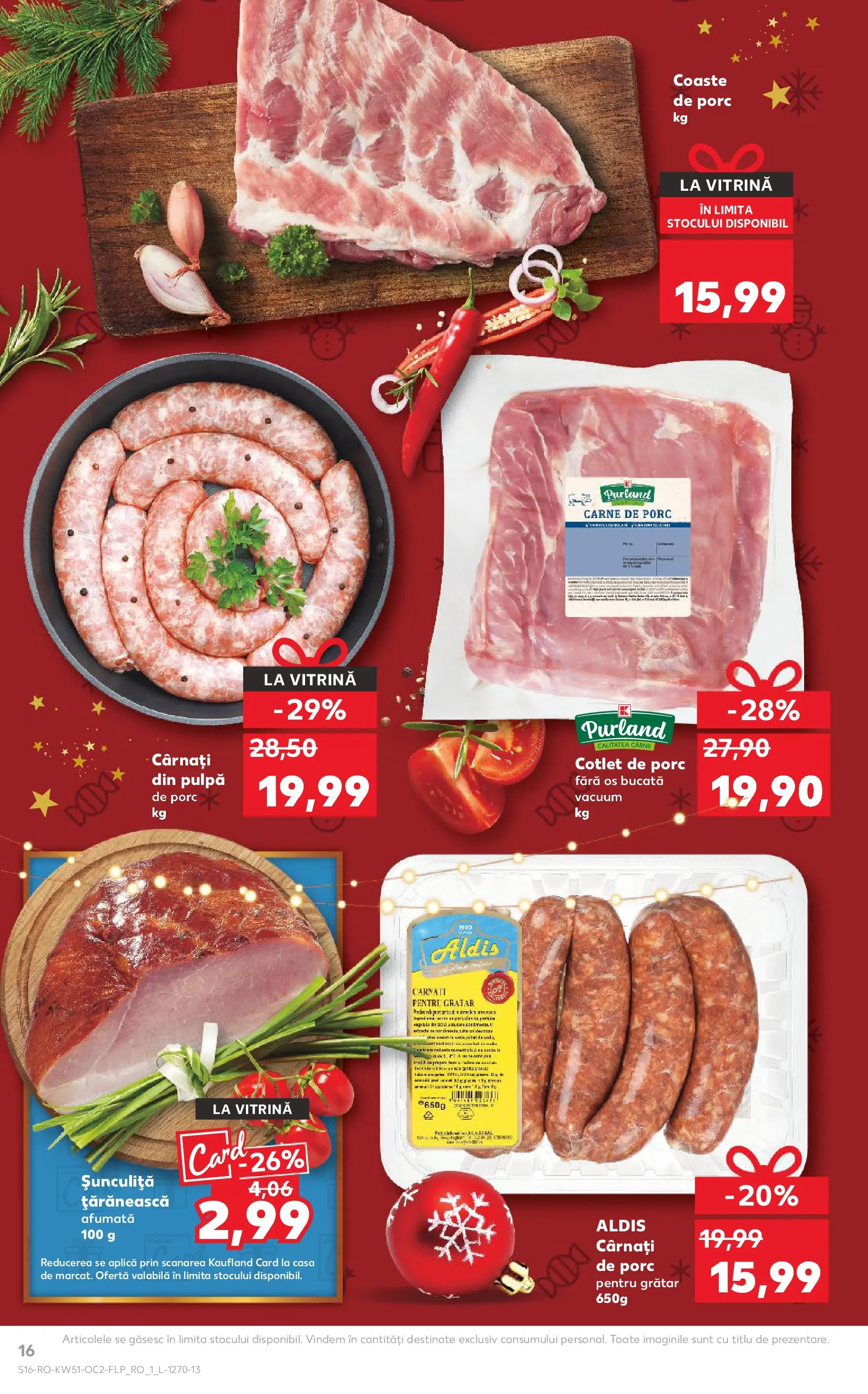 Catalog Kaufland - Zalau 17.12.2025 - Revista si Oferta | Pagină: 16 | Produse: Grătar, Vitrină, Carne De Porc, Cârnați