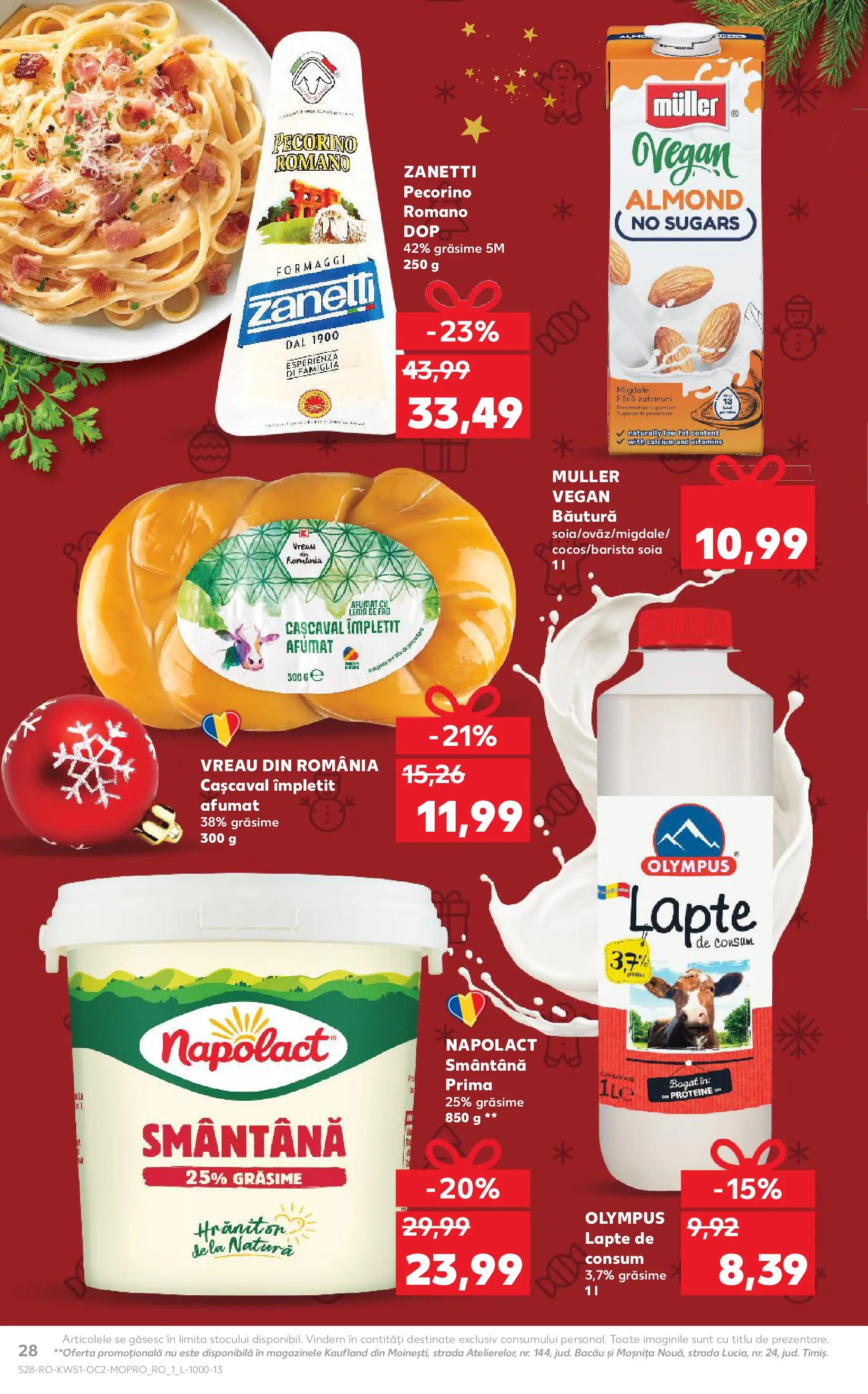 Catalog Kaufland - Domnesti 17.12.2025 - Revista si Oferta | Pagină: 28 | Produse: Masaüstü kılıfı, Cașcaval, Lapte, Smântână