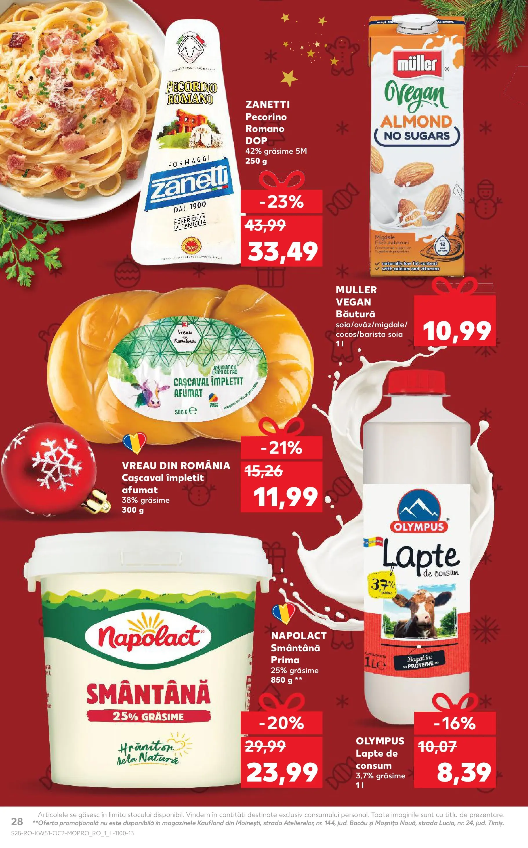 Catalog Kaufland - Zalau 17.12.2025 - Revista si Oferta | Pagină: 28 | Produse: Masaüstü kılıfı, Migdale, Lapte, Smântână