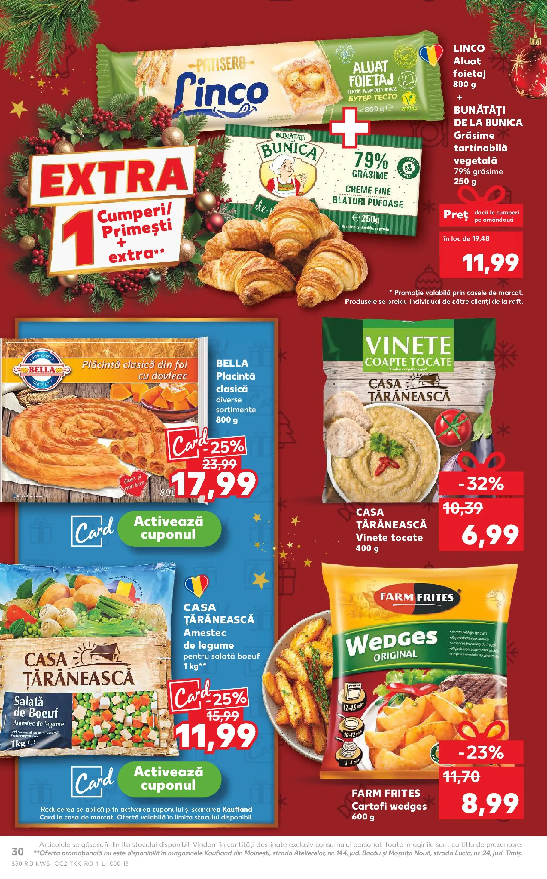 Catalog Kaufland - Domnesti 17.12.2025 - Revista si Oferta | Pagină: 30 | Produse: Coș, Foietaj, Salată, Cartofi