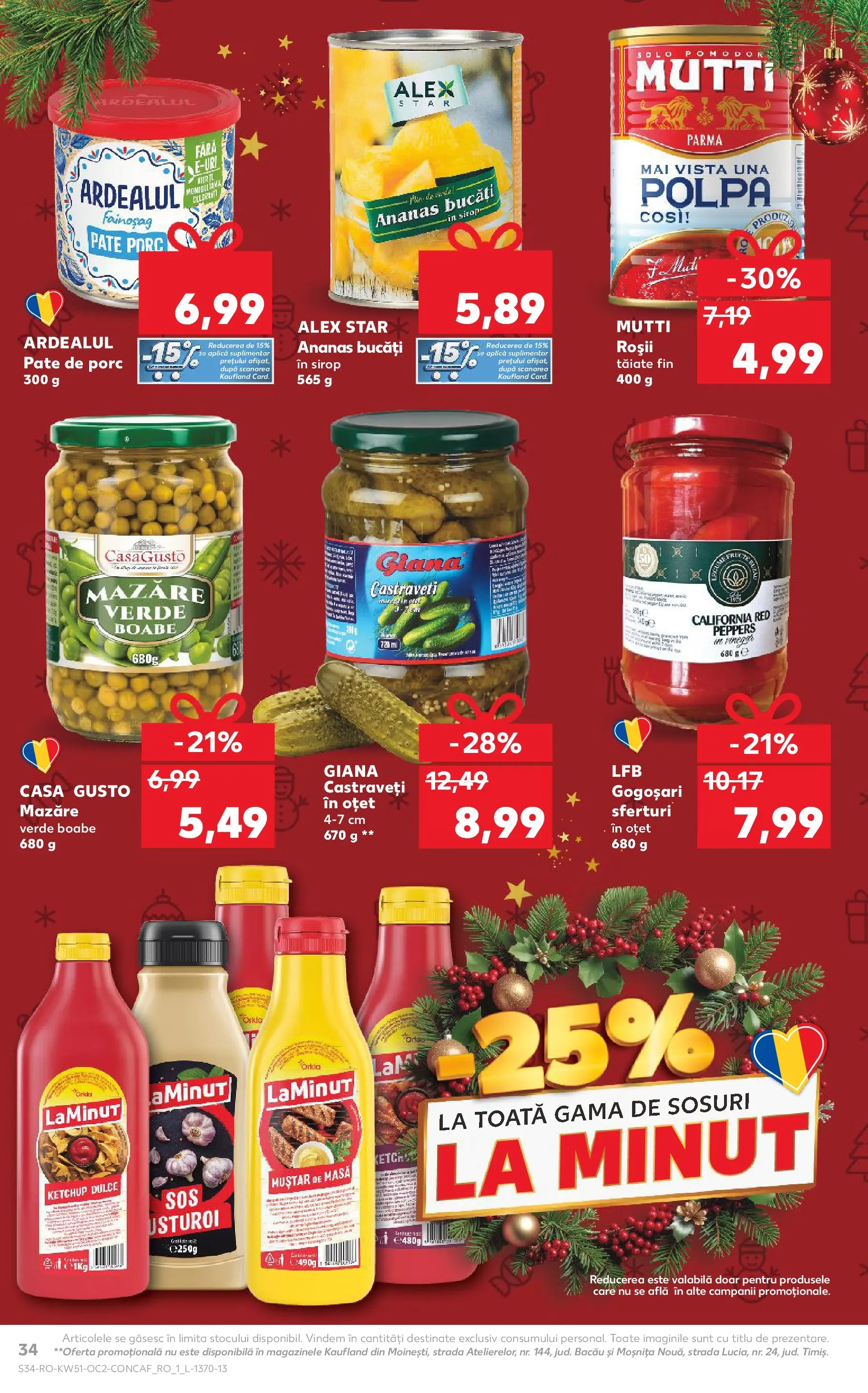 Catalog Kaufland - Codlea 17.12.2025 - Revista si Oferta | Pagină: 34 | Produse: Masă, Roșii, Castraveți, Usturoi